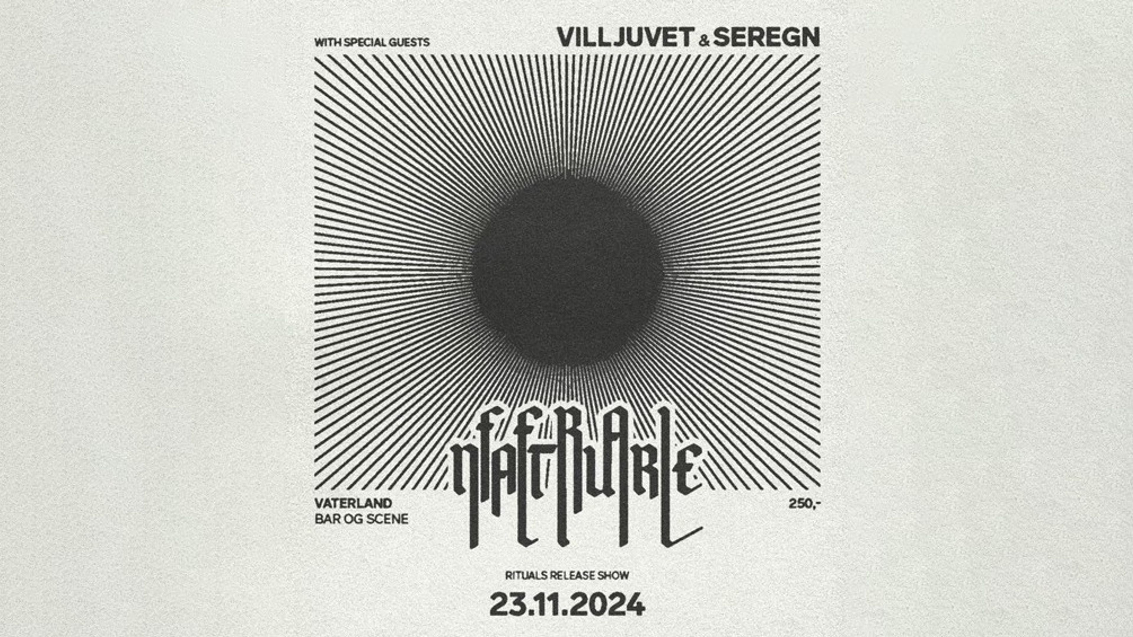 Promotional graphic for Feral Nature / Special Guests: Villjuvet + Seregn
