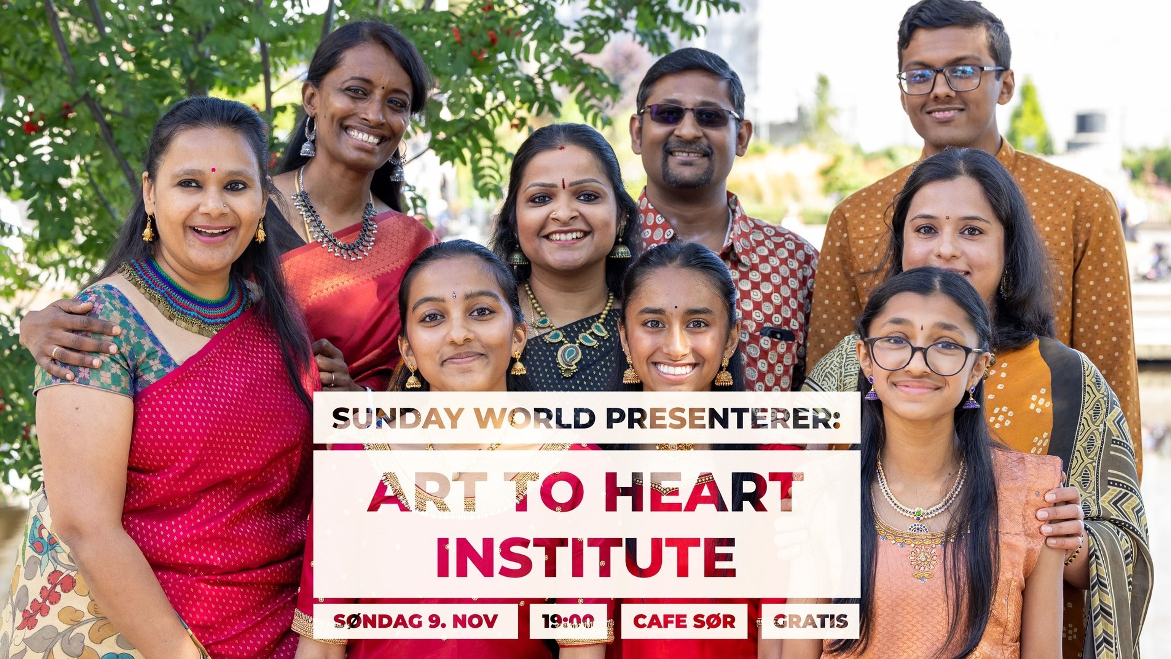 Promotional graphic for Sunday World presenterer: Art to Heart Institut