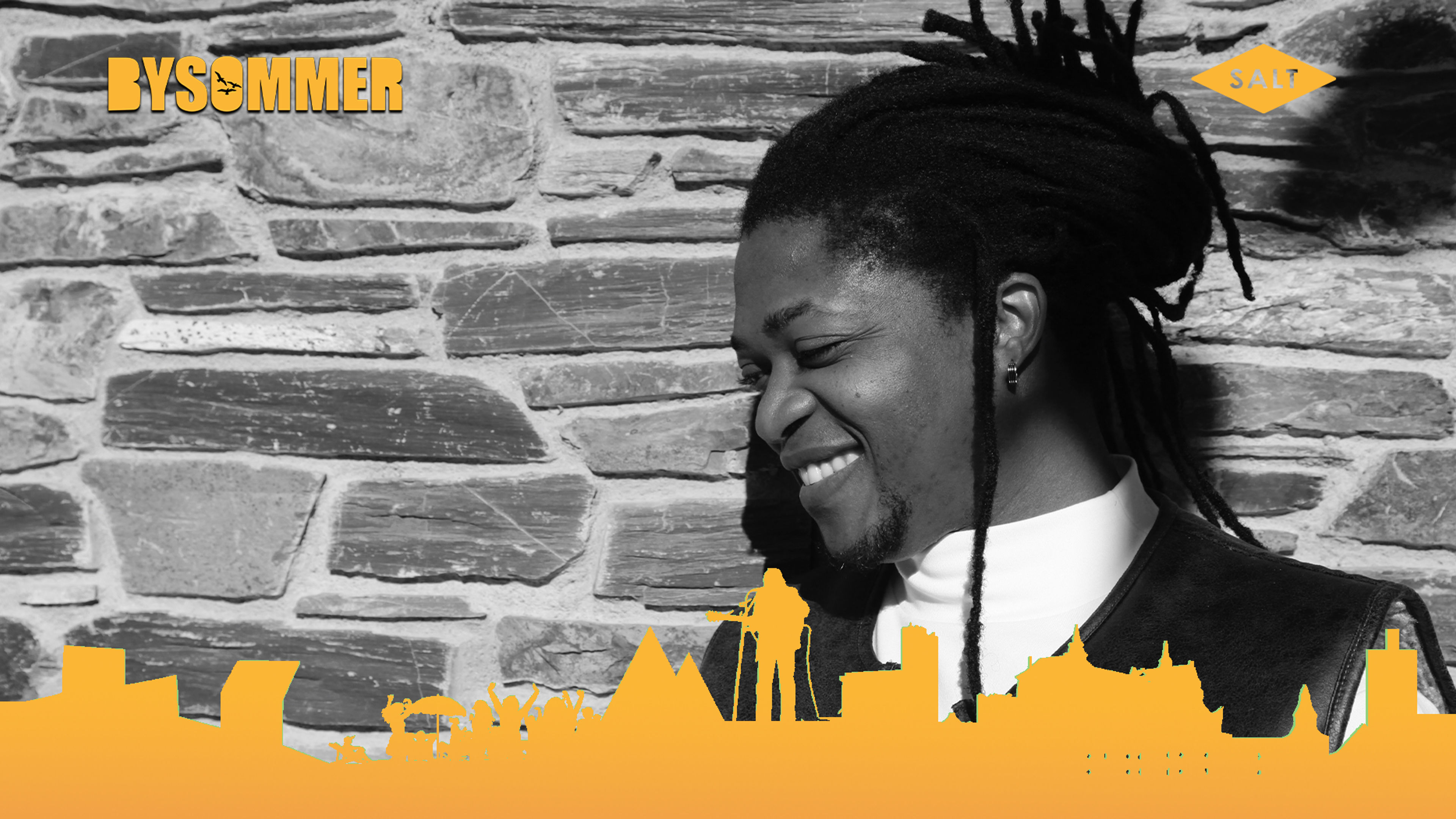 Promotional graphic for Solo Diarra | Bysommer på SALT