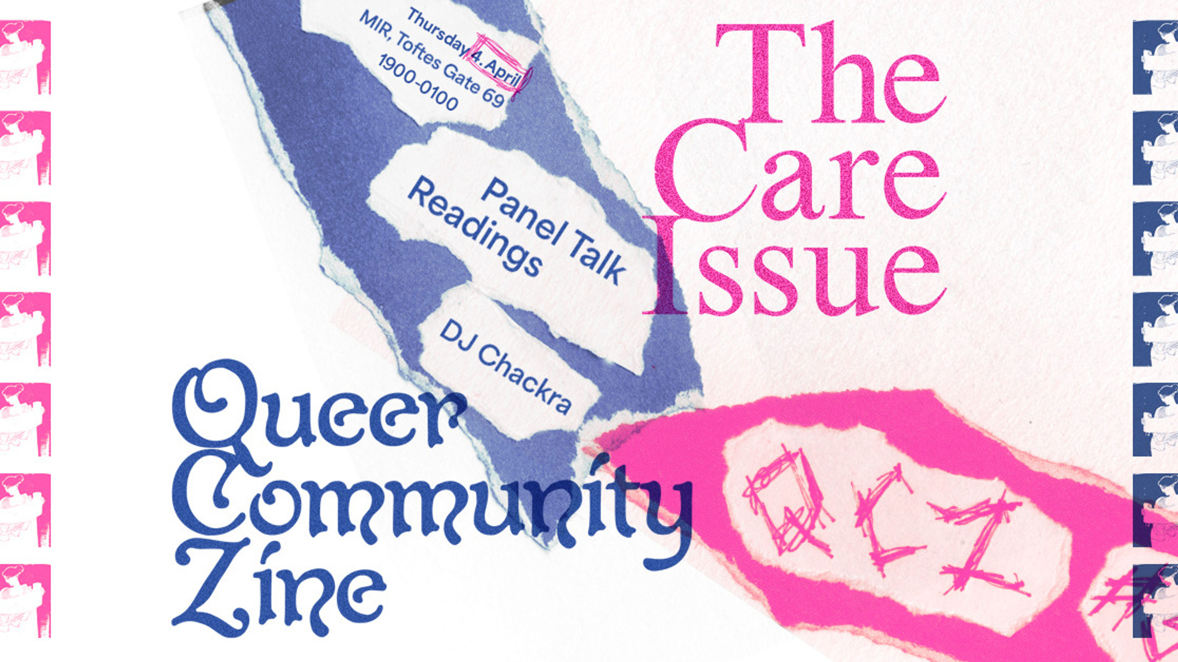 Promotional graphic for QCZine #3: THE CARE ISSUE Release party