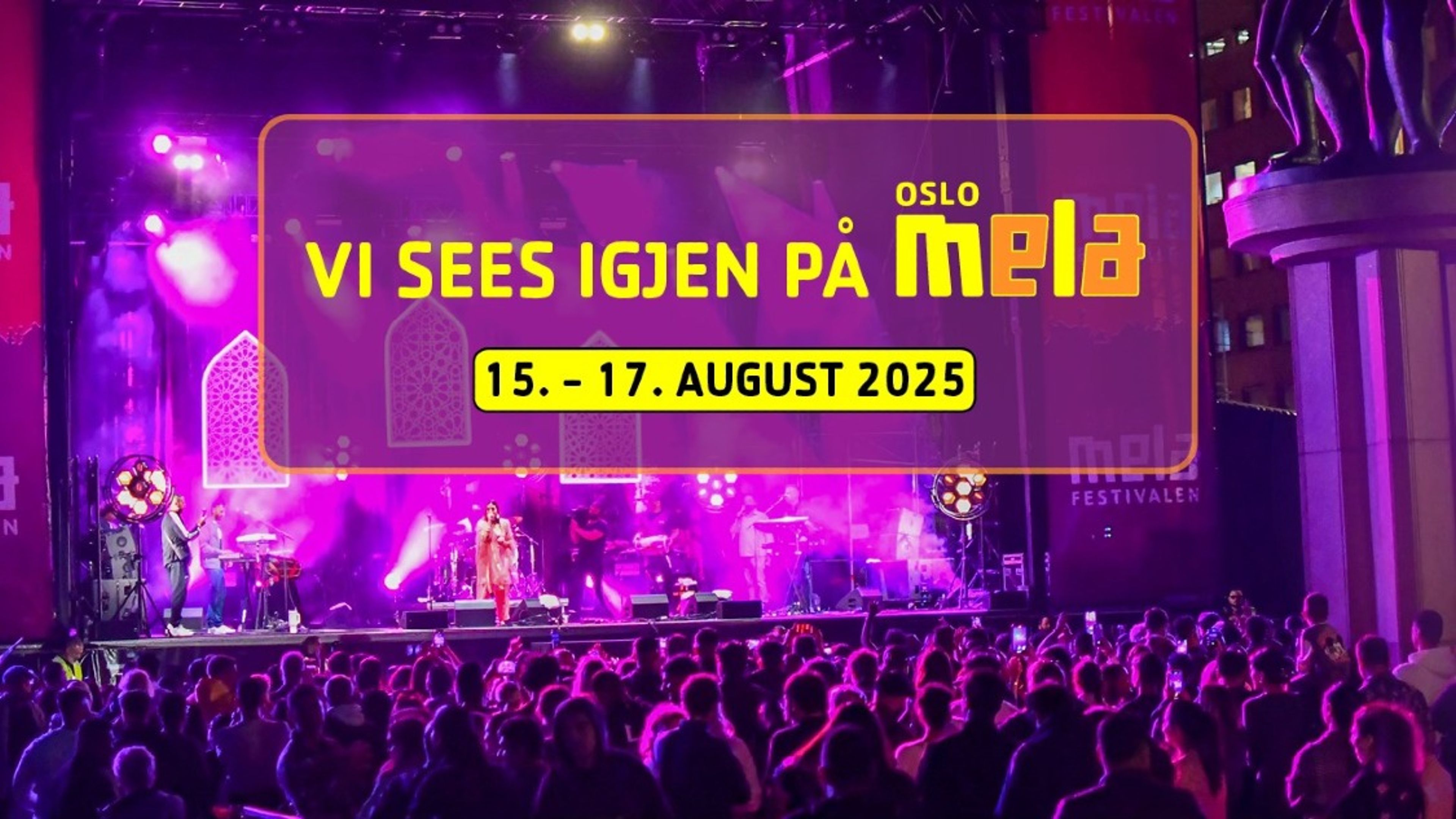 Promotional graphic for Oslo Mela