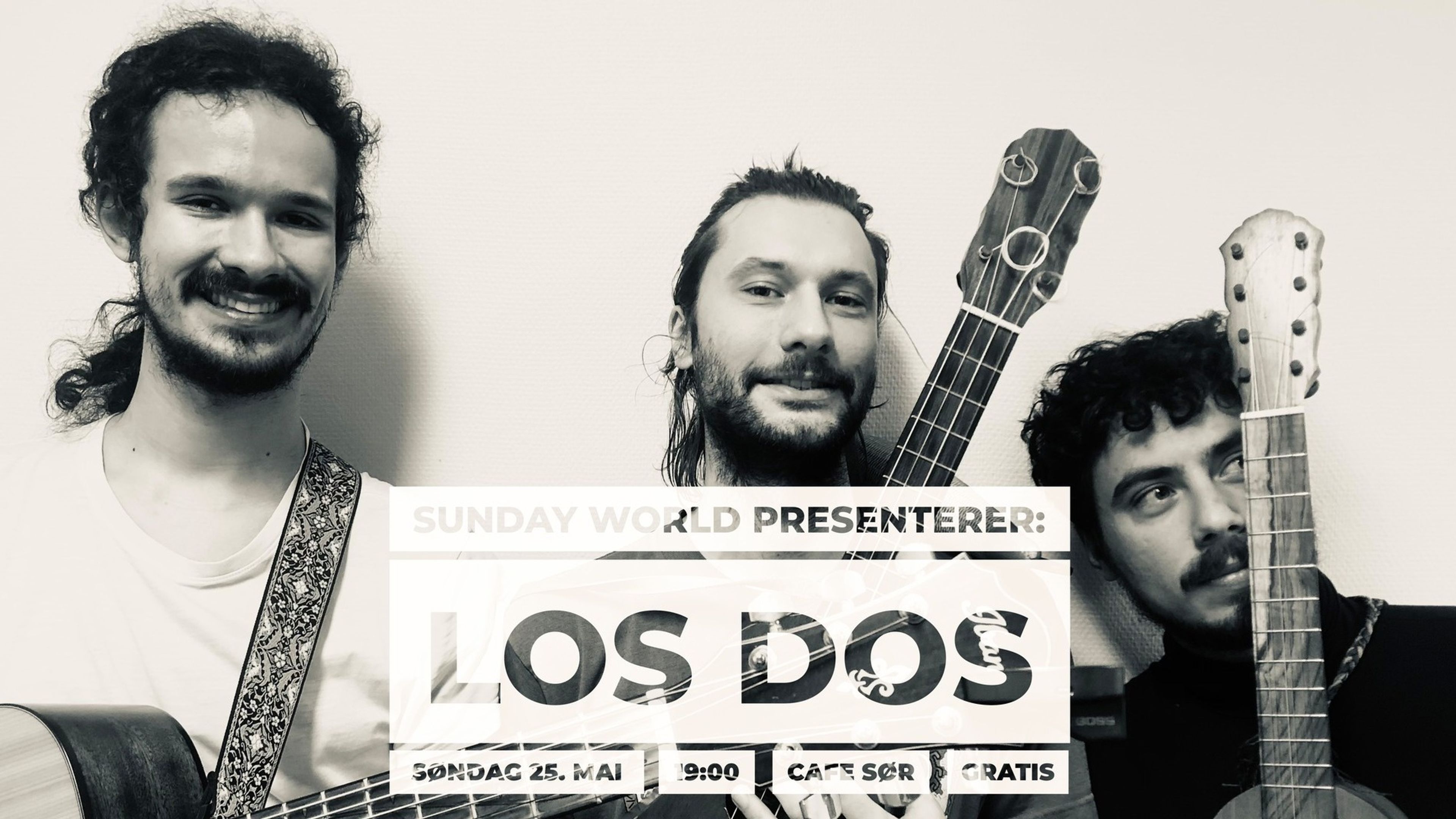 Promotional graphic for Sunday World presenterer: Los Dos!