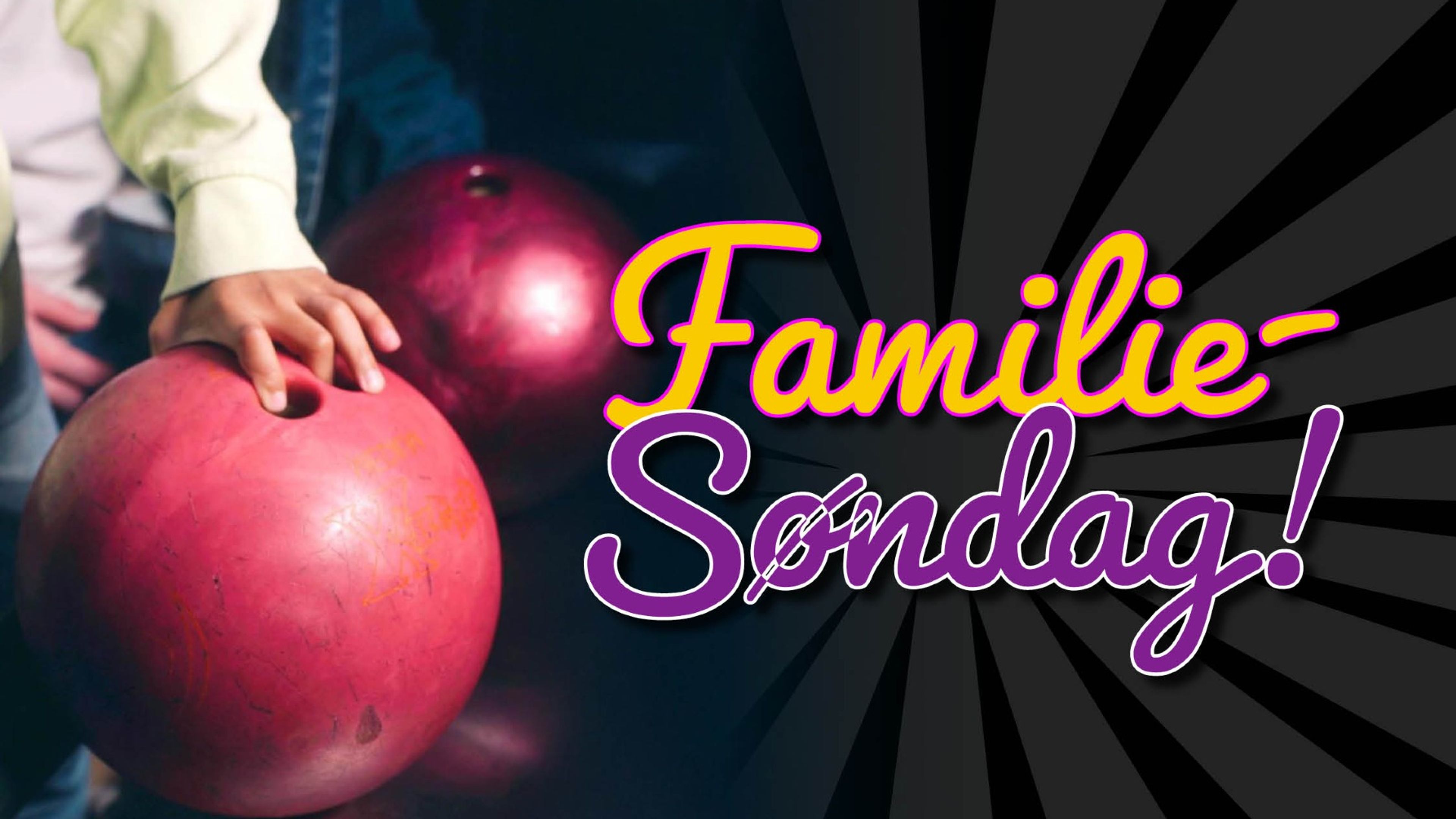 Promotional graphic for Familiesøndag hos Liv og Røre Moa