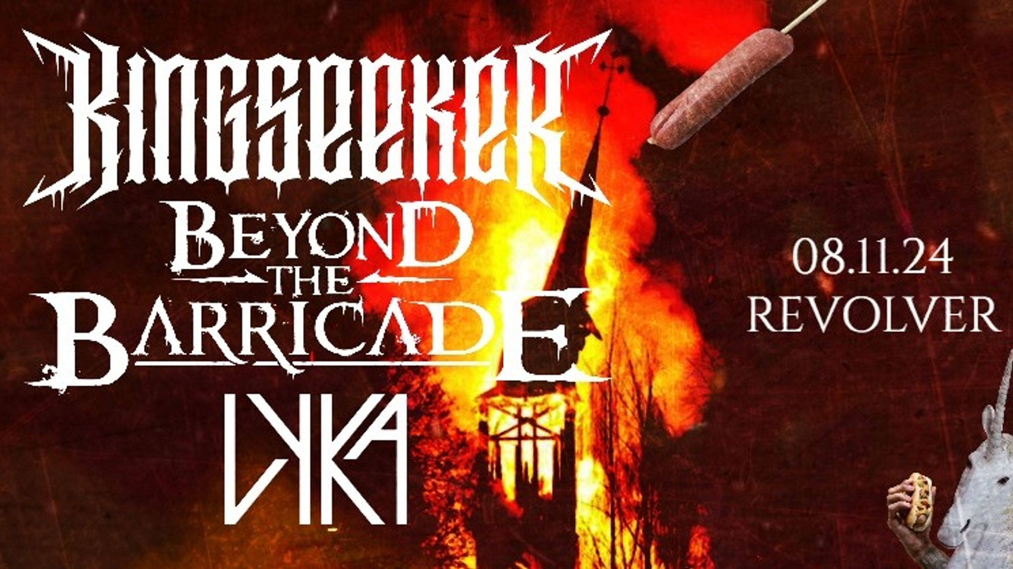 Promotional graphic for Kingseeker + Beyon The Barricade + Lyka