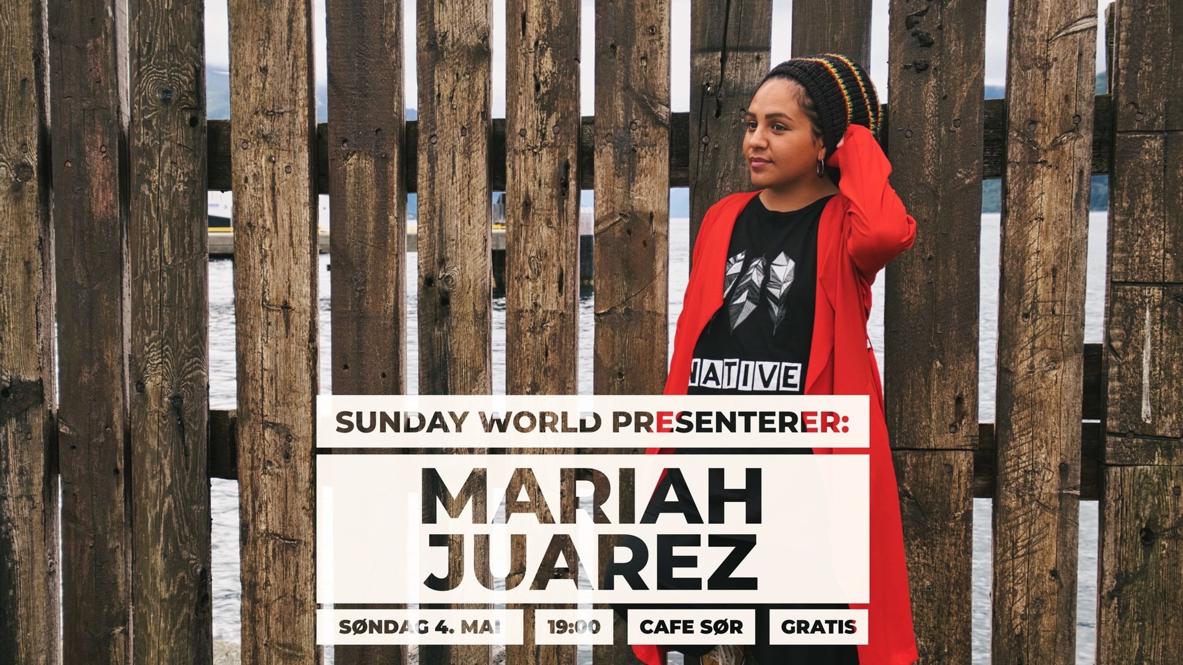 Promotional graphic for Sunday World presenterer: Mariah Juarez!