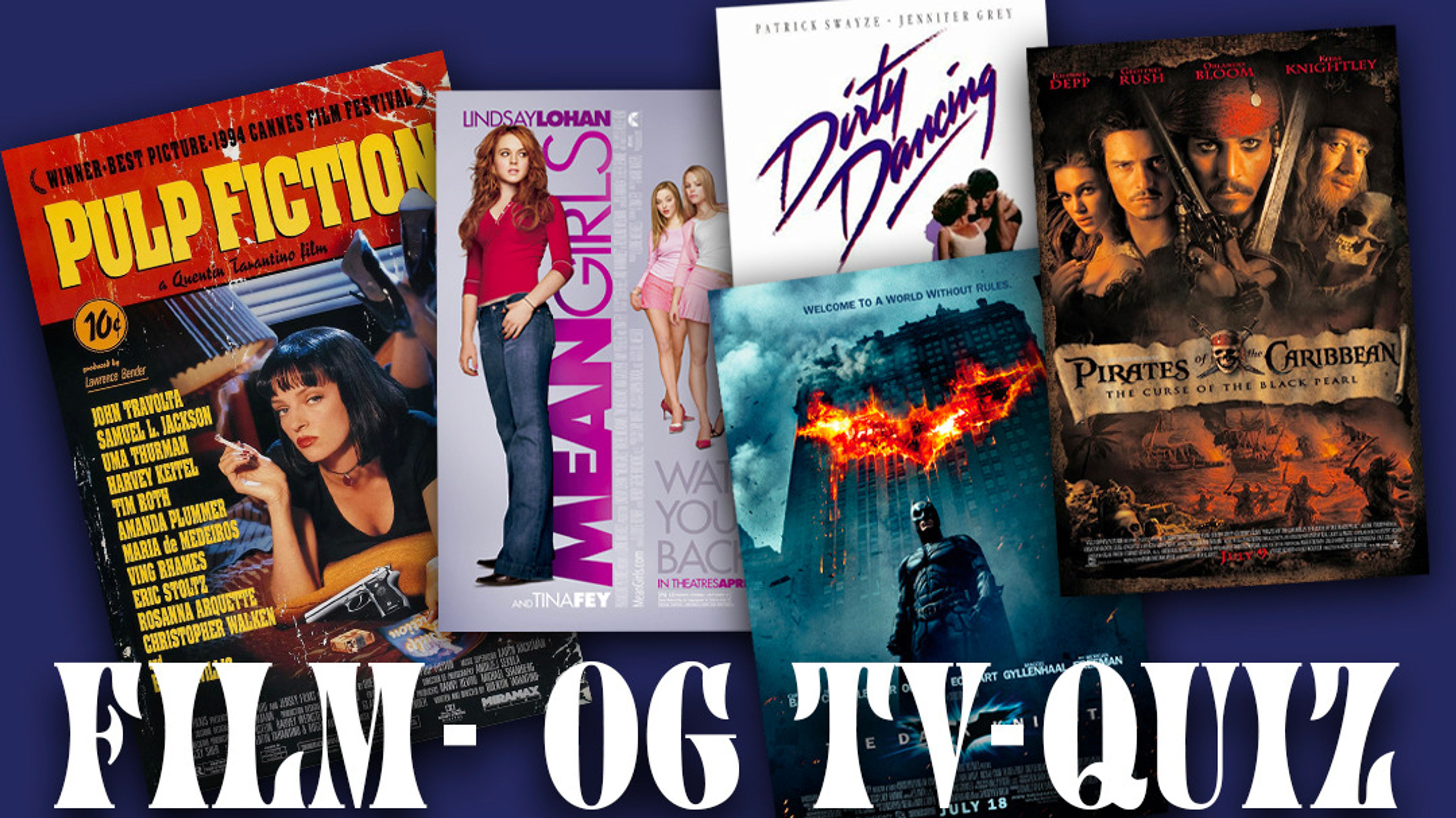 Promotional graphic for Film- og TV-Quiz på Brød & Sirkus!