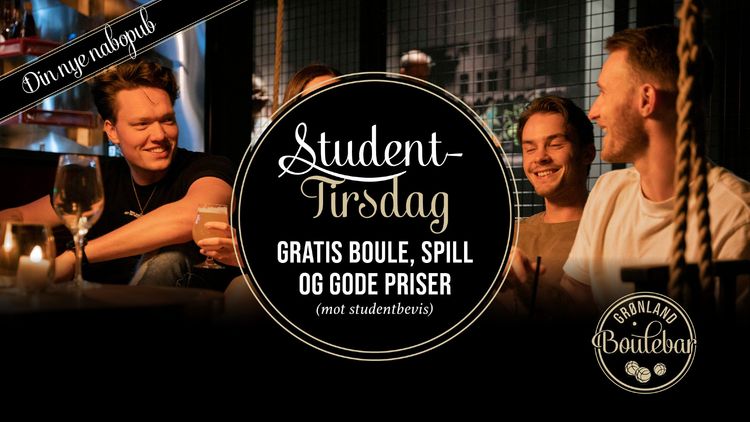 Student tirsdag på Grønland Boulebar