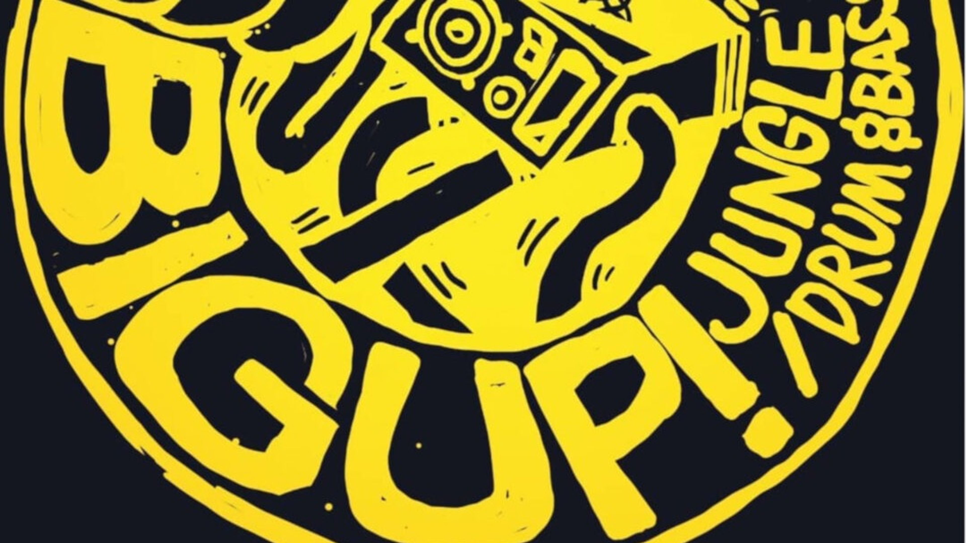 Promotional graphic for Bigup Midweek Special: Drunkfunk + Fjell + Tech + Simon Peter + Dr Sepi