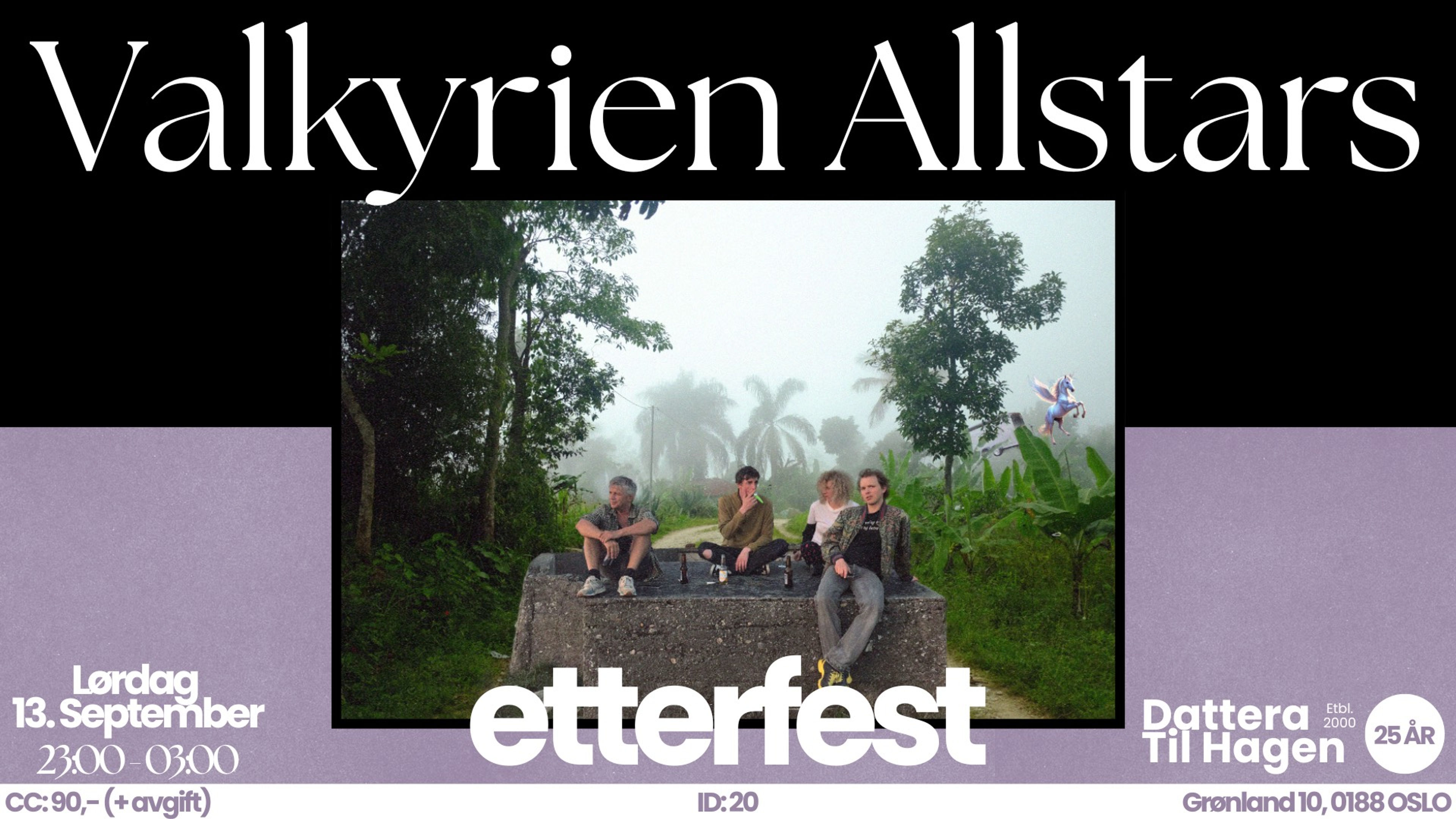 Promotional graphic for VALKYRIEN ALLSTAR ETTERFEST