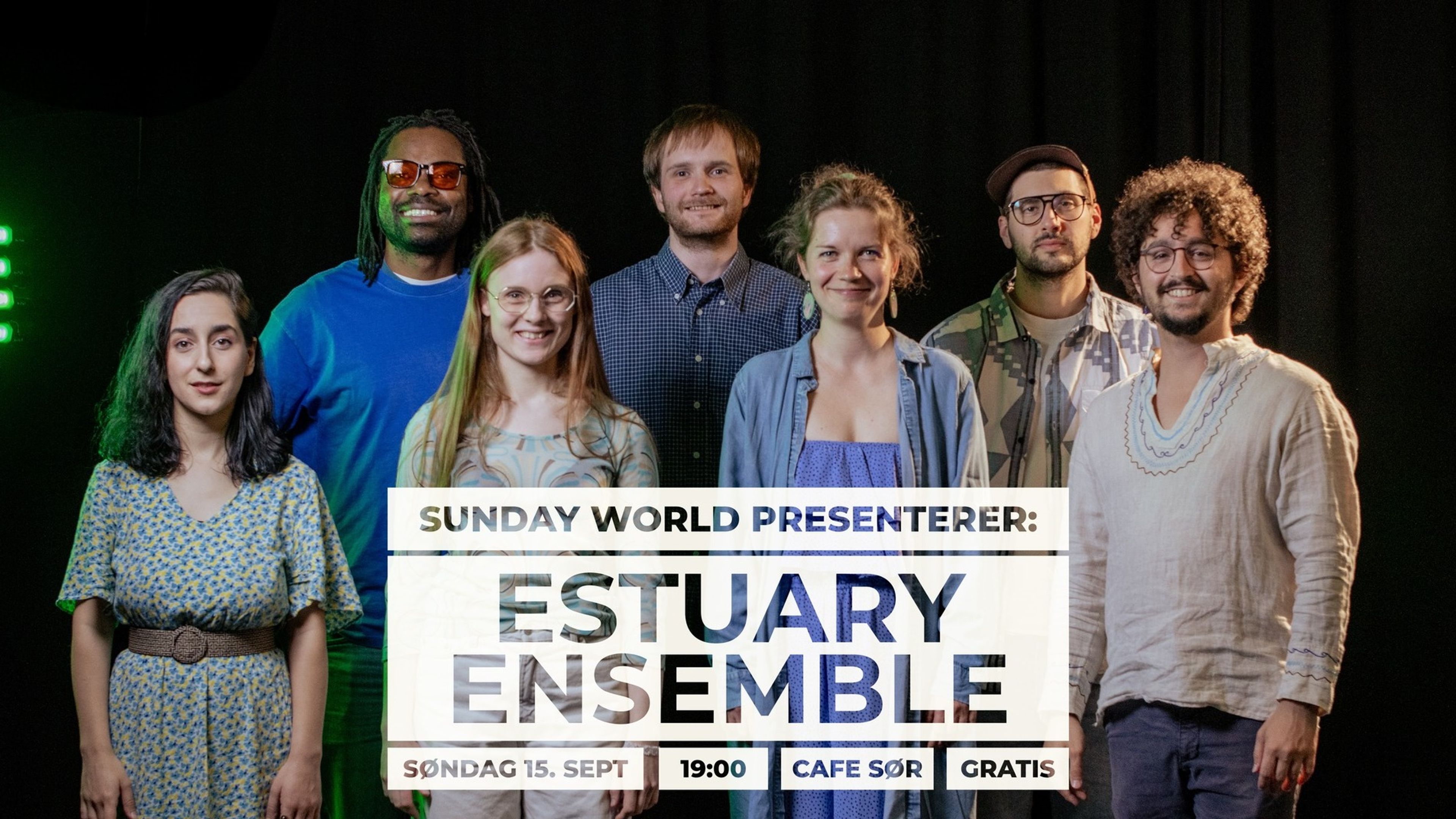 Promotional graphic for Sunday World presenterer: Estuary Ensemble!