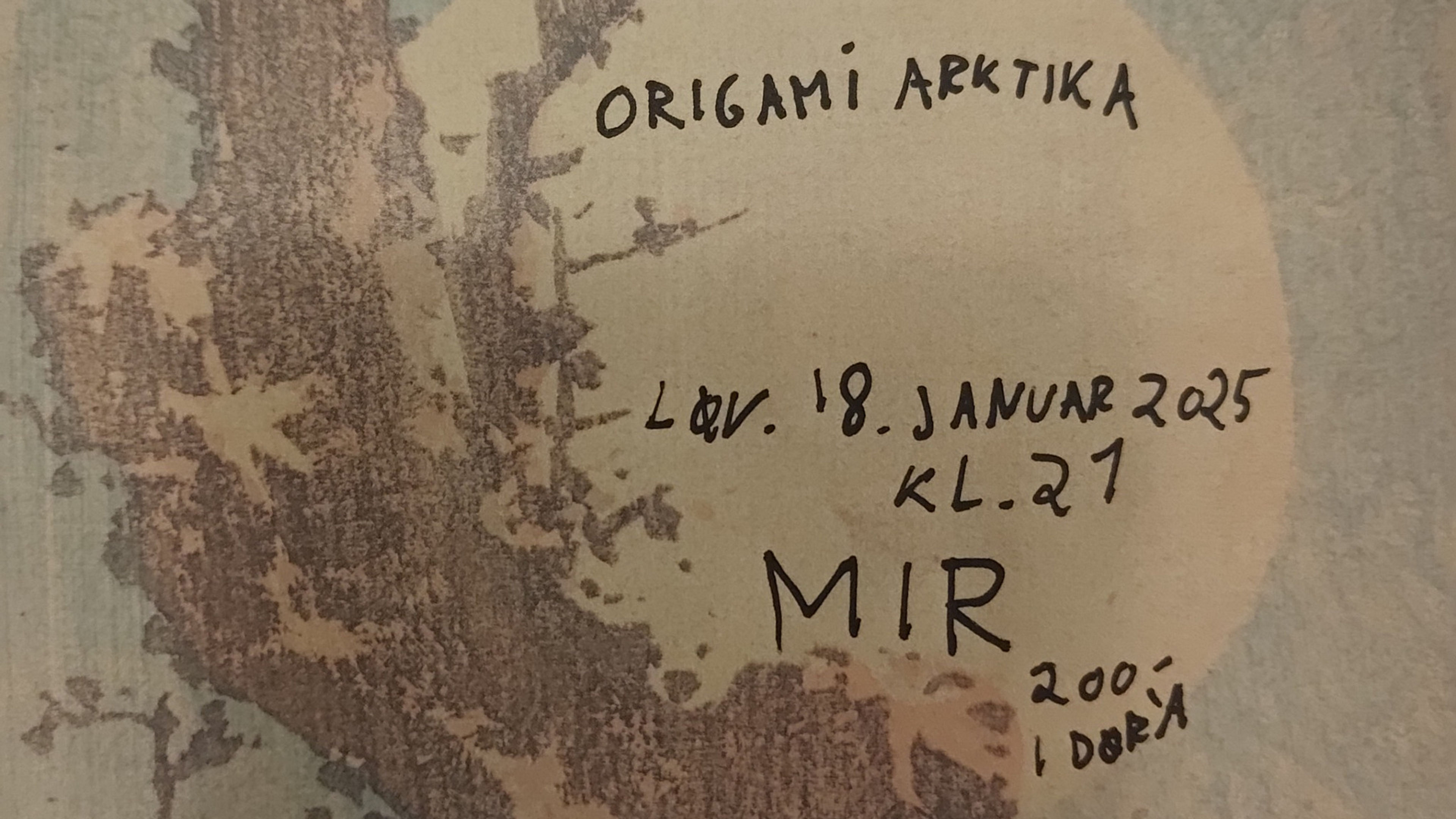 Promotional graphic for Origami Arktika + Support: Tore H. Bøe + DJ Dr.Mud 
