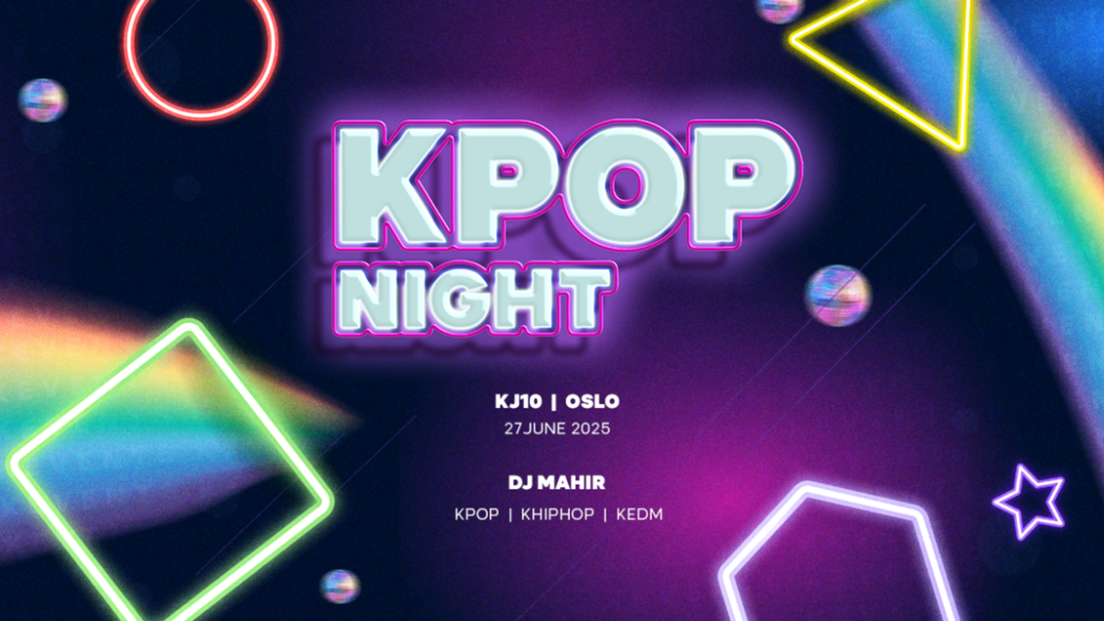 Promotional graphic for Club KJ10 Fredag