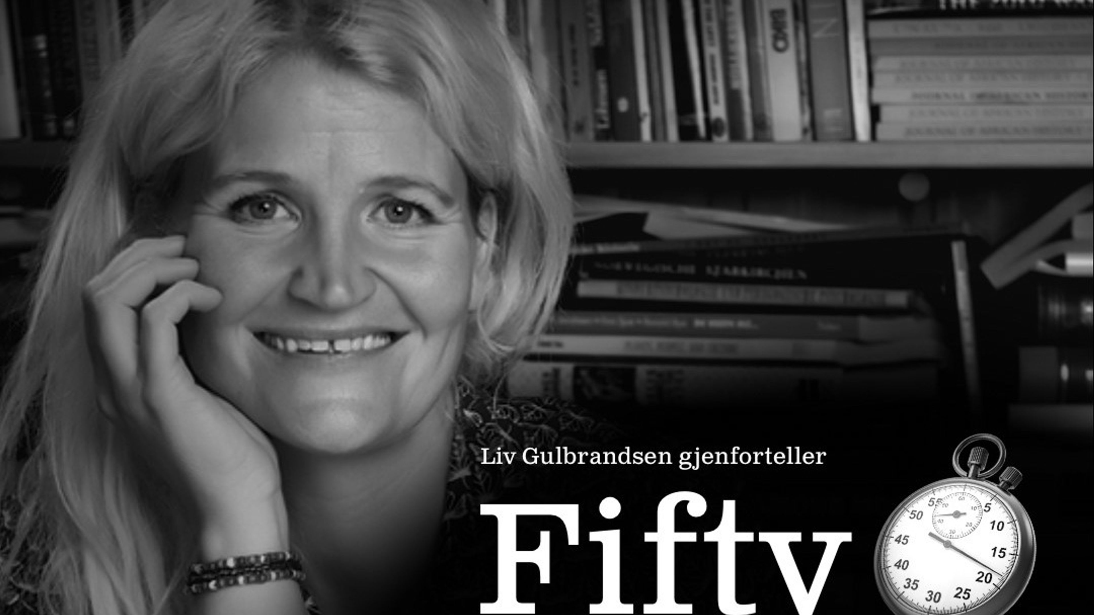 Promotional graphic for Fifty Shades of Grey på 60 minutter - Liv Gulbrandsen
