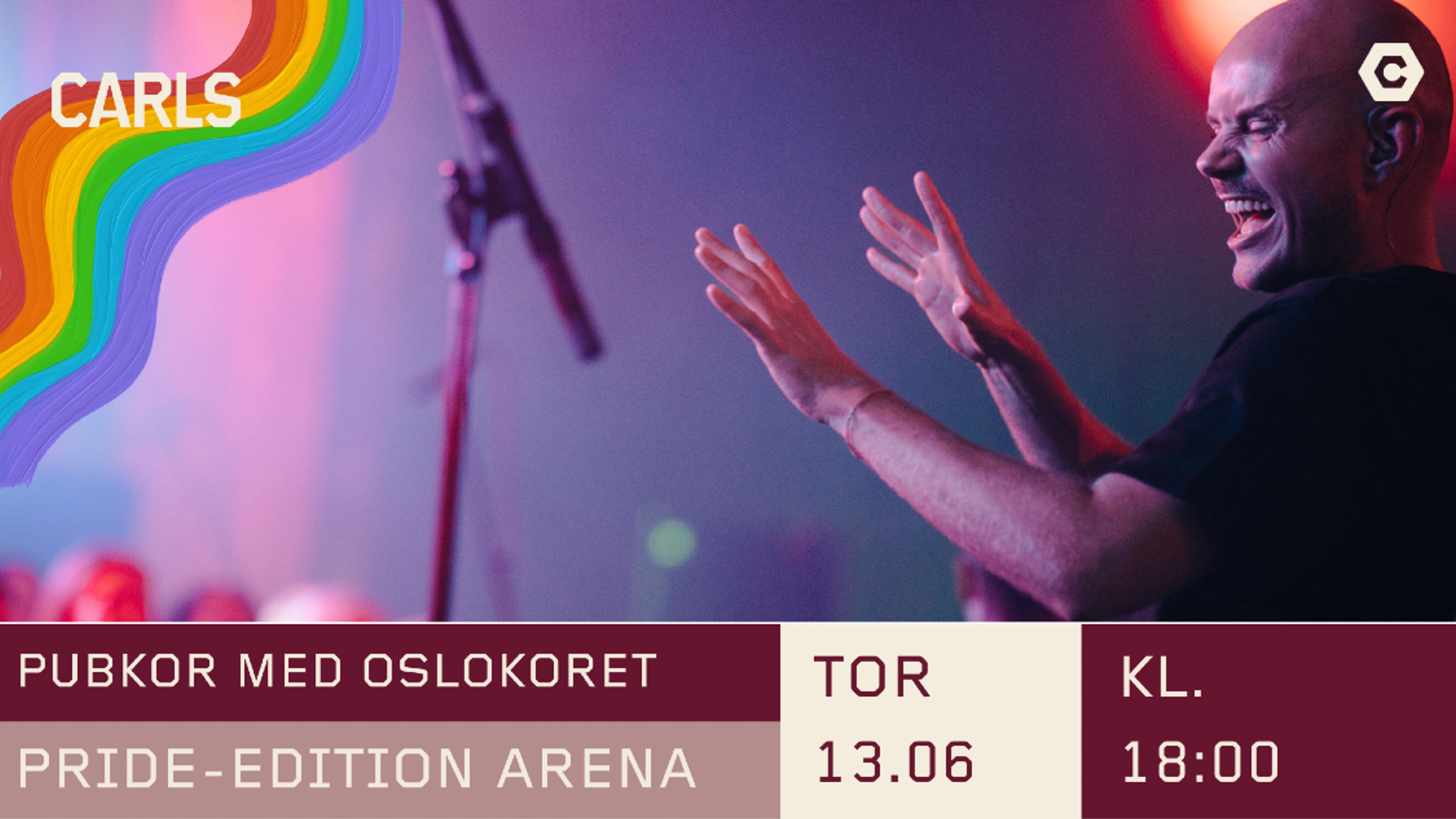 Promotional graphic for Pubkor med Oslokoret 