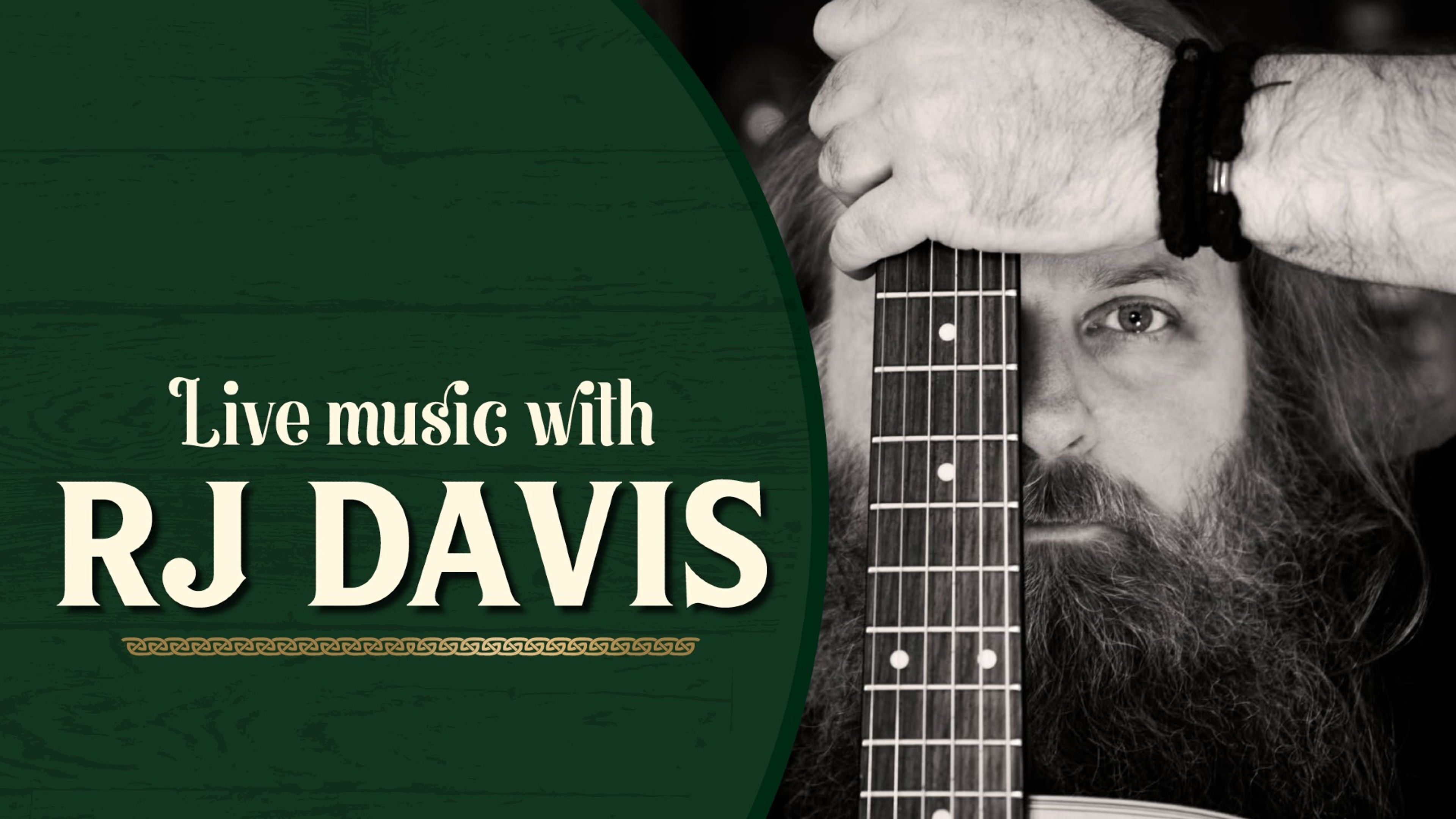 Promotional graphic for Live music // RJ DAVIS