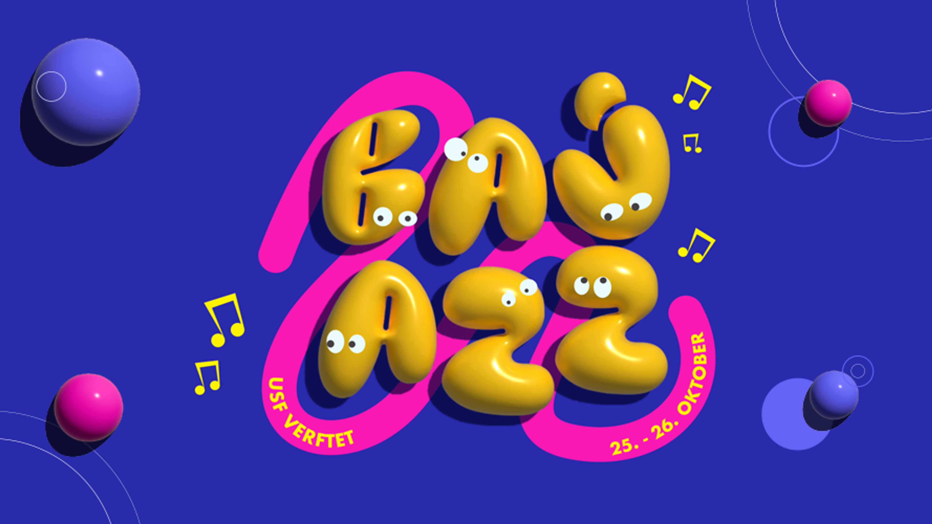 Promotional graphic for Bajazzfestivalen - lørdag