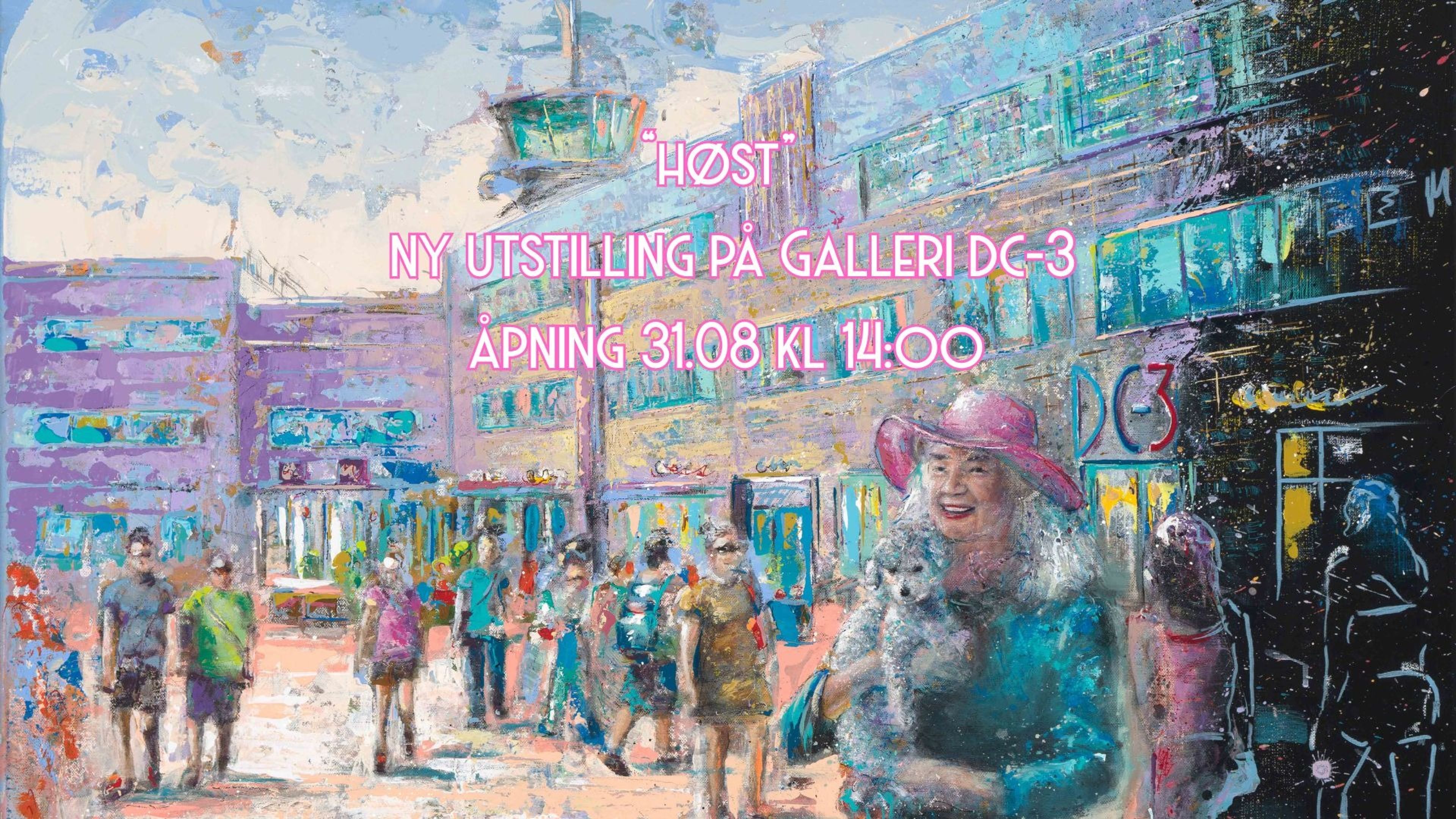 Promotional graphic for Utstillingsåpning "Høst" // Galleri DC-3