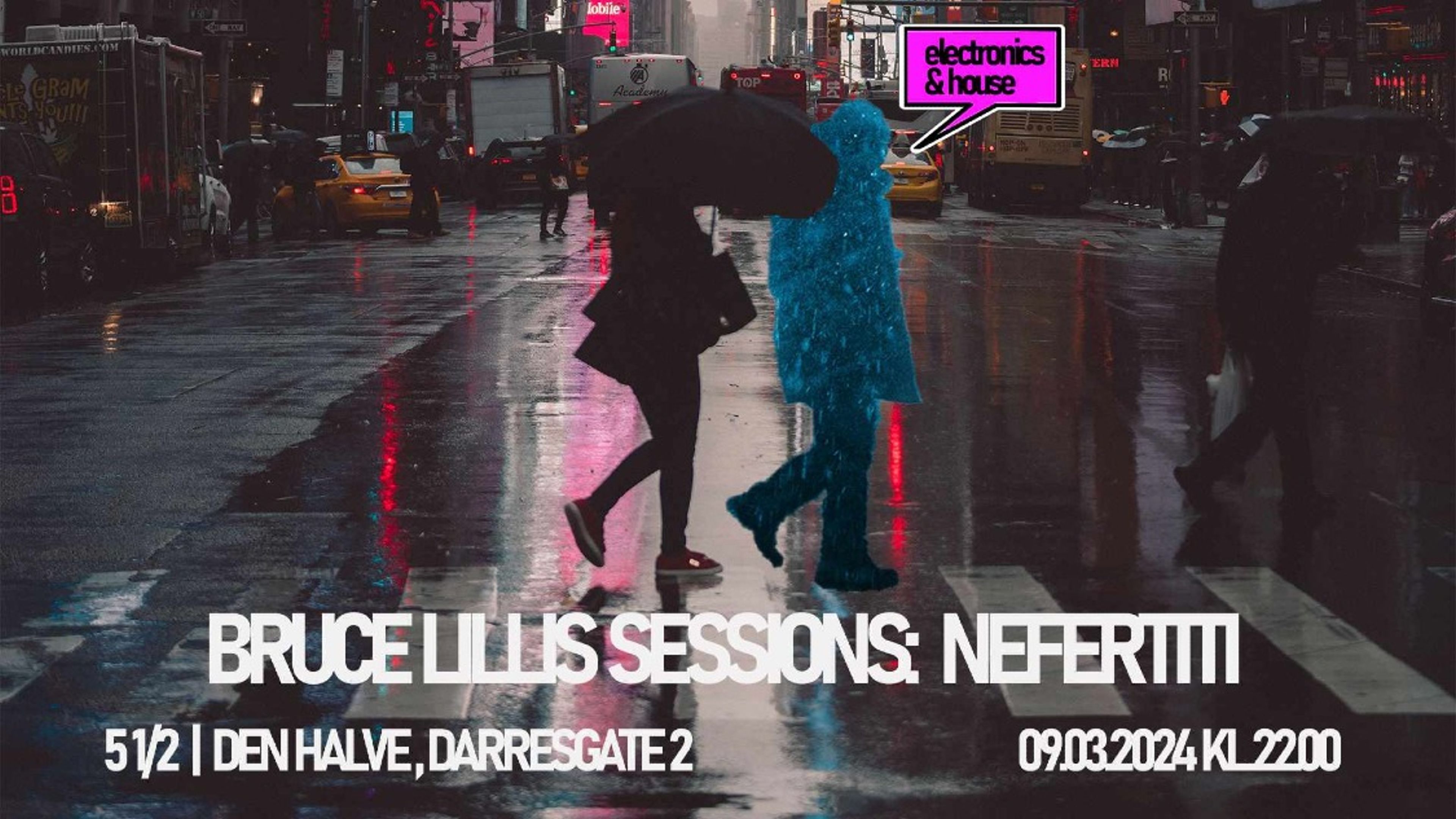 Promotional graphic for BRUCE LILLIS SESSIONS: NEFERTITI