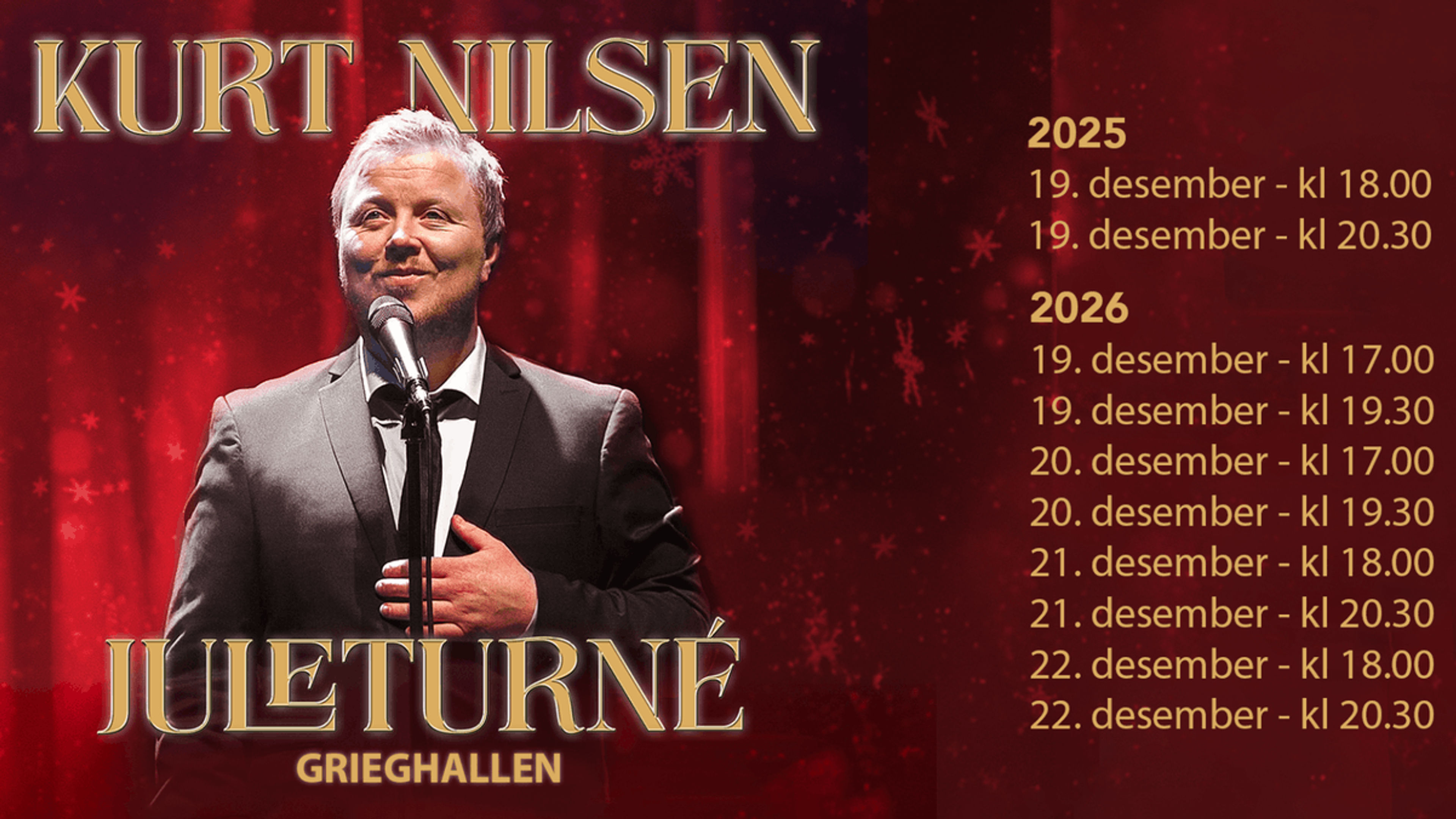 Promotional graphic for Kurt Nilsen - Julekonsert 2025