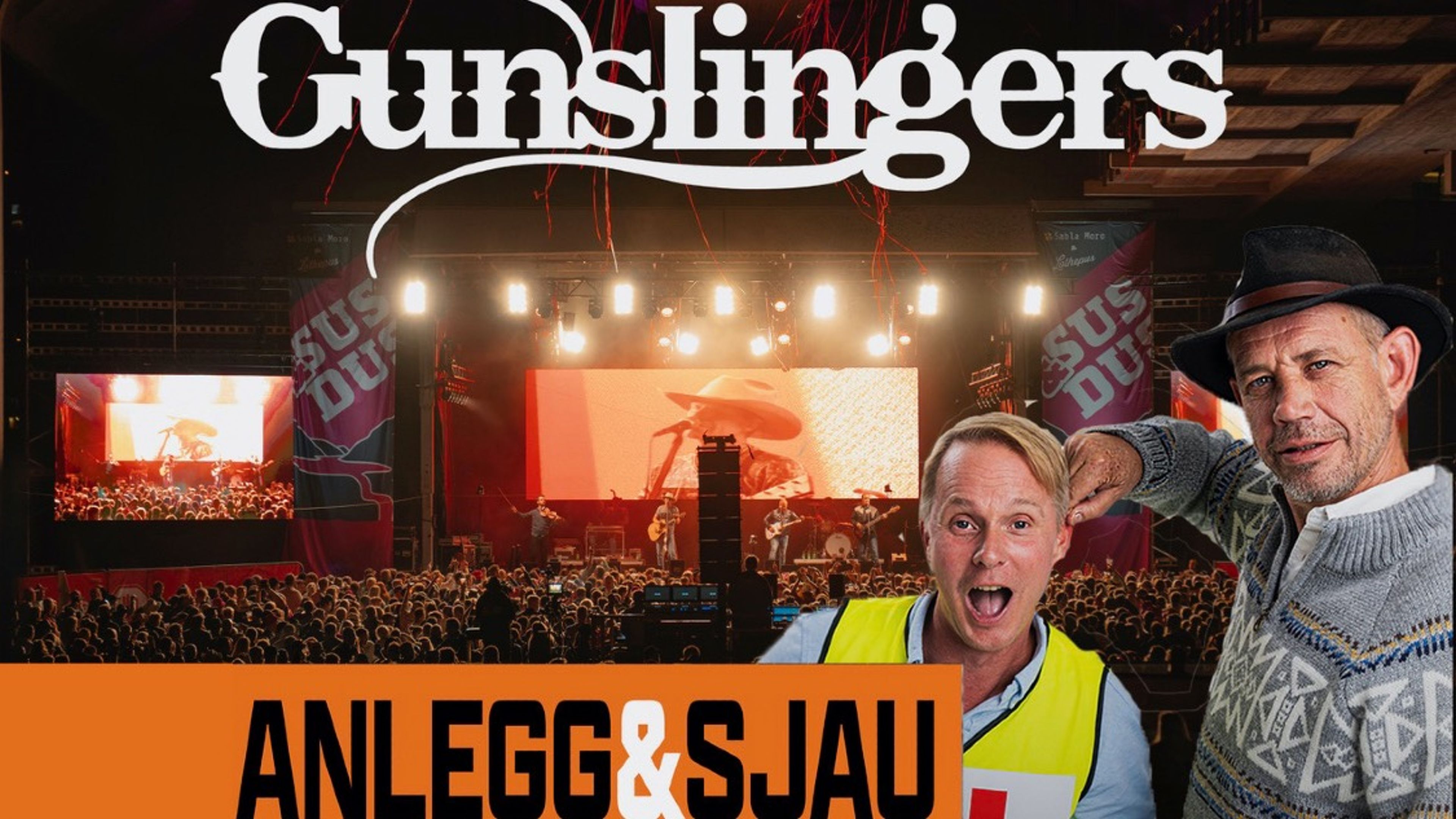 Promotional graphic for Gunslingers + Lothepus og Pilgaard