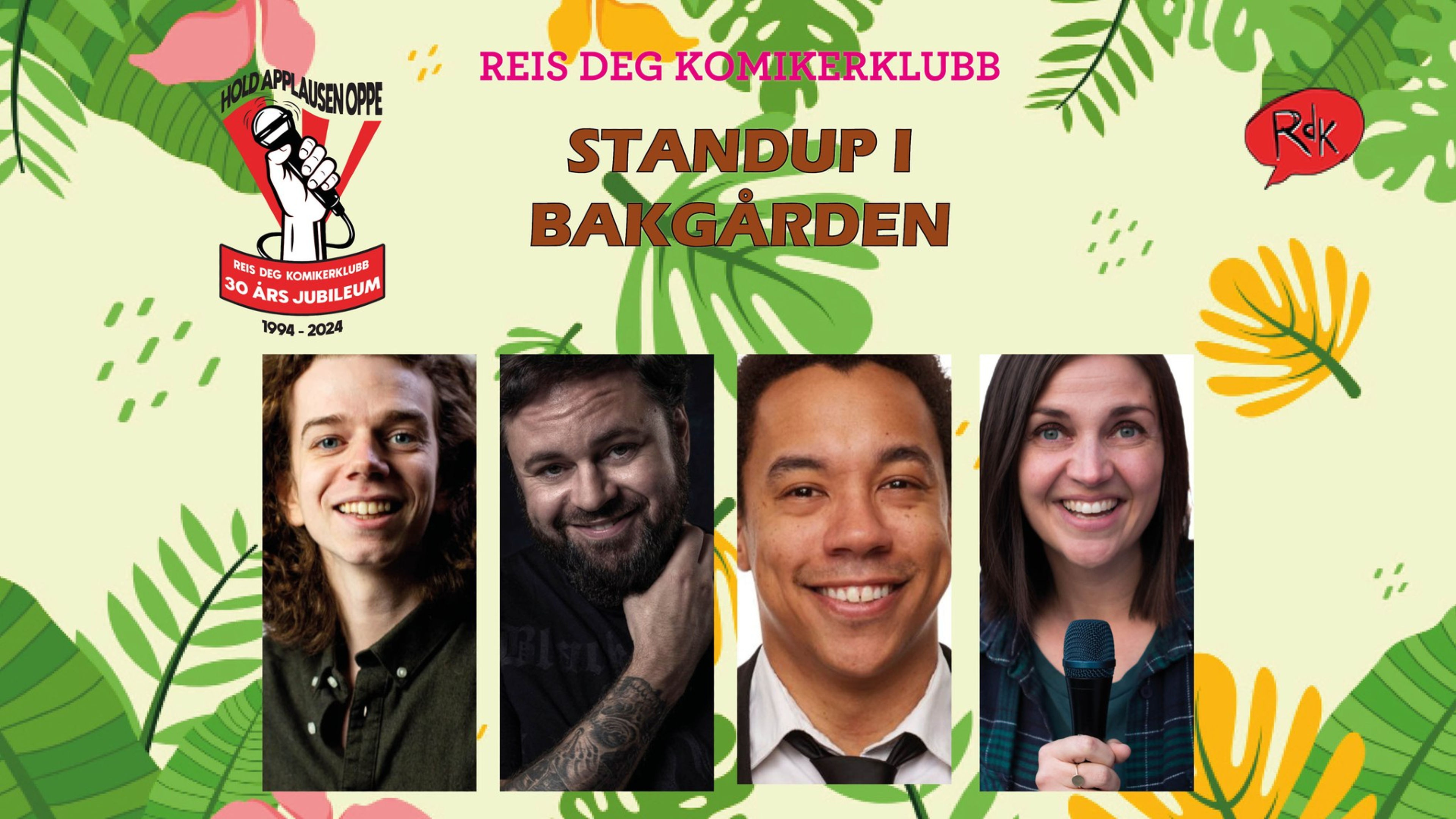 Promotional graphic for STANDUP: Prøverøret // Dattera til Hagen