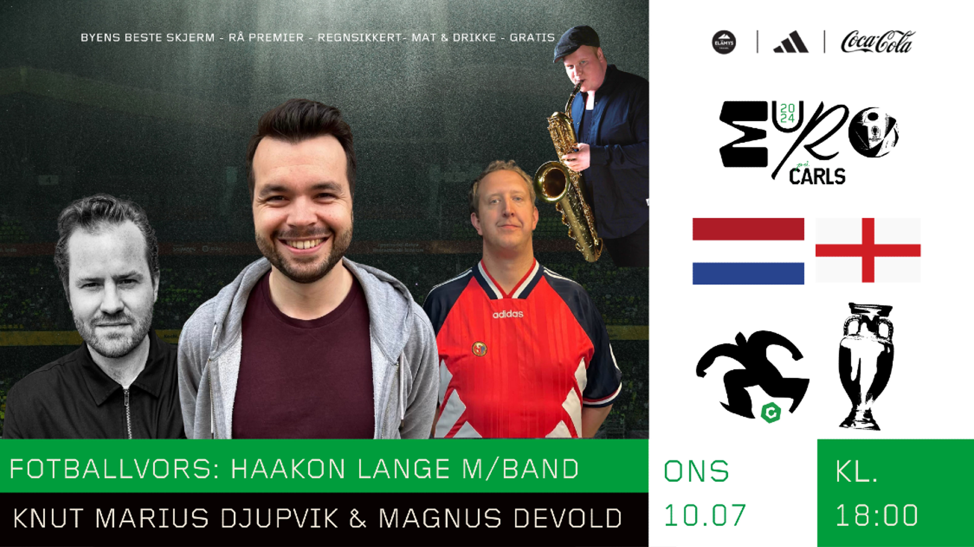 Promotional graphic for Frankrike - England + Fotballvors med Haakon Lange 