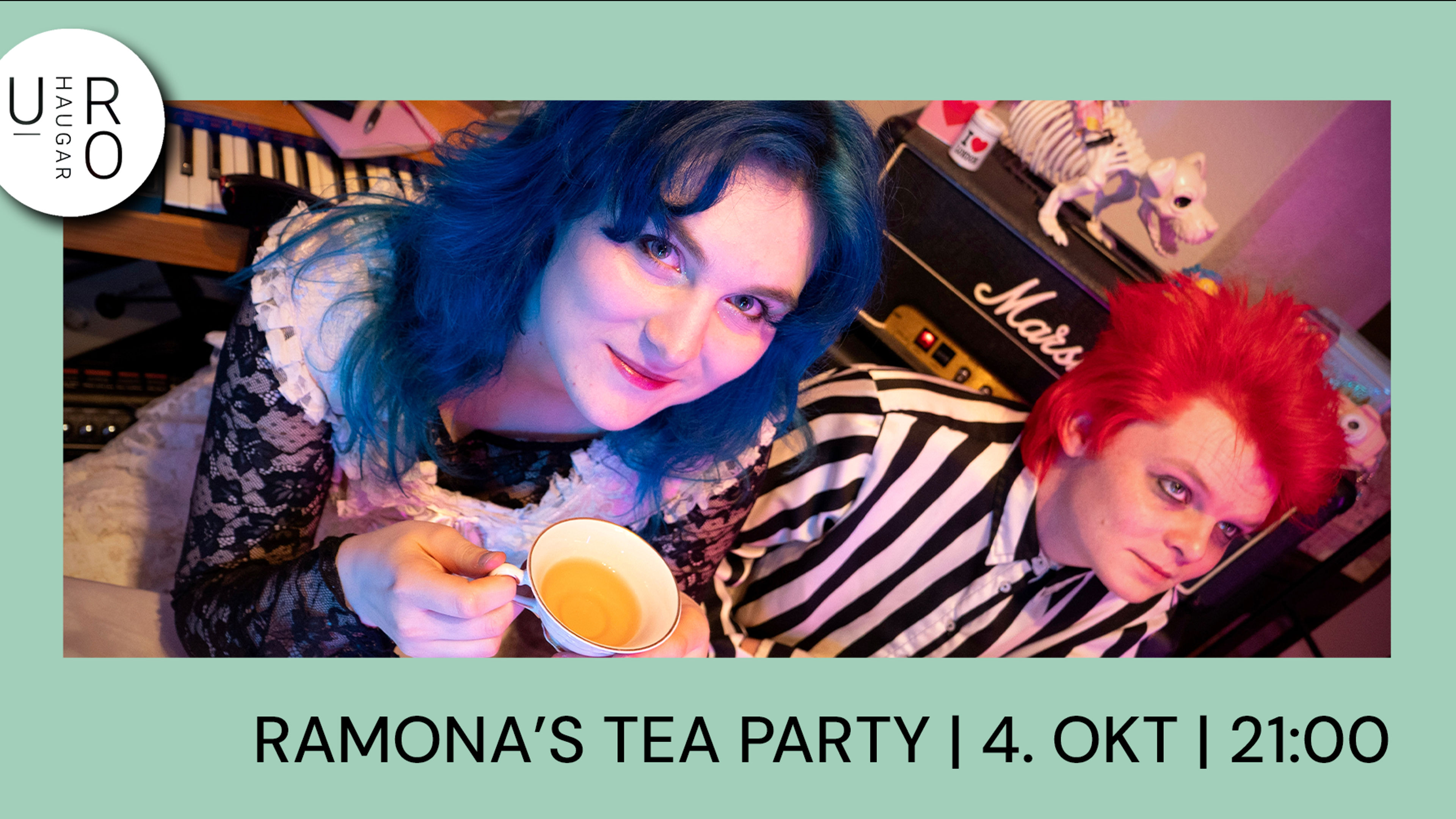 Promotional graphic for RAMONA'S TEA PARTY