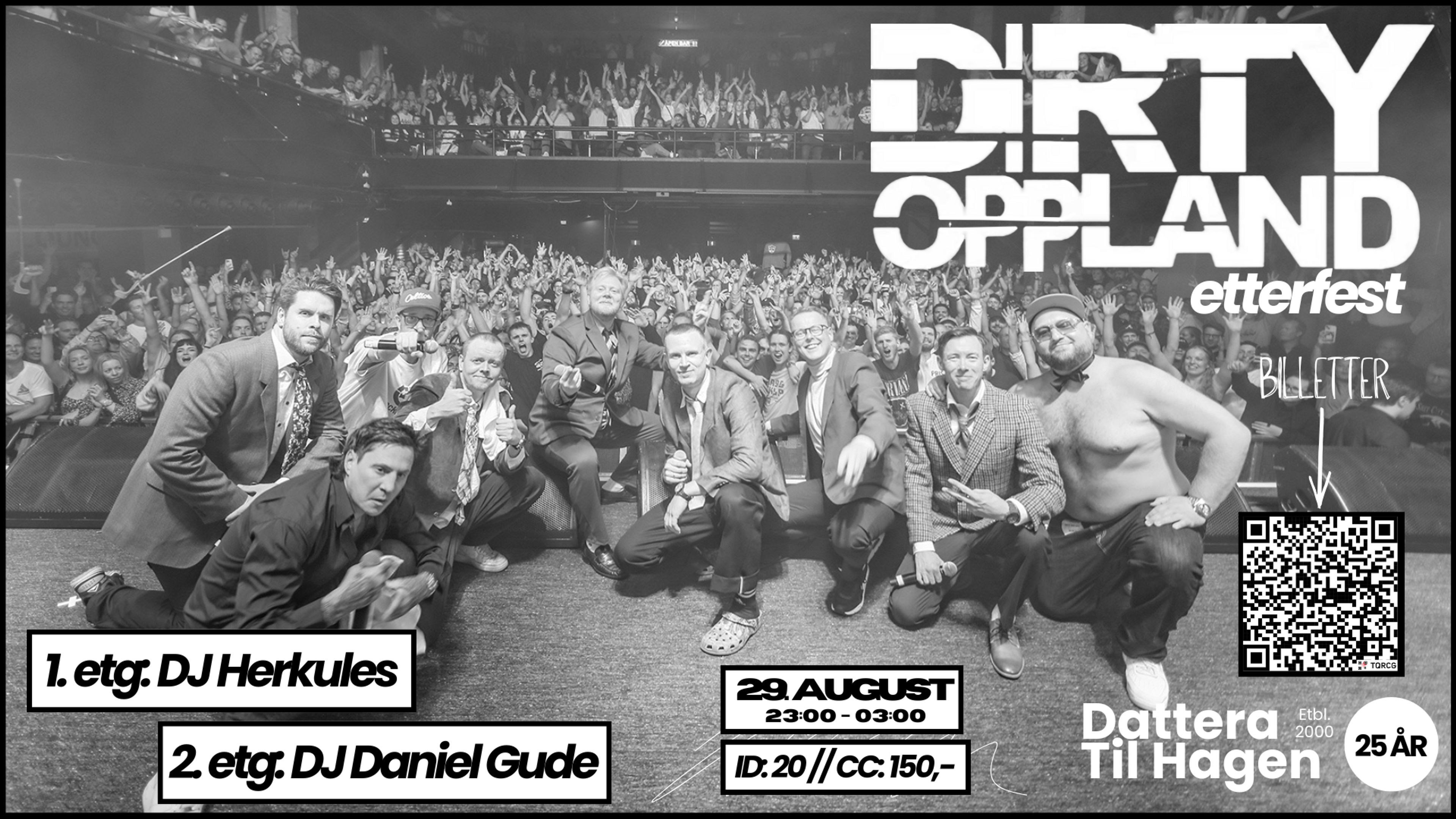 Promotional graphic for  DIRTY OPPLAND ETTERFEST @ DATTERA TIL HAGEN 