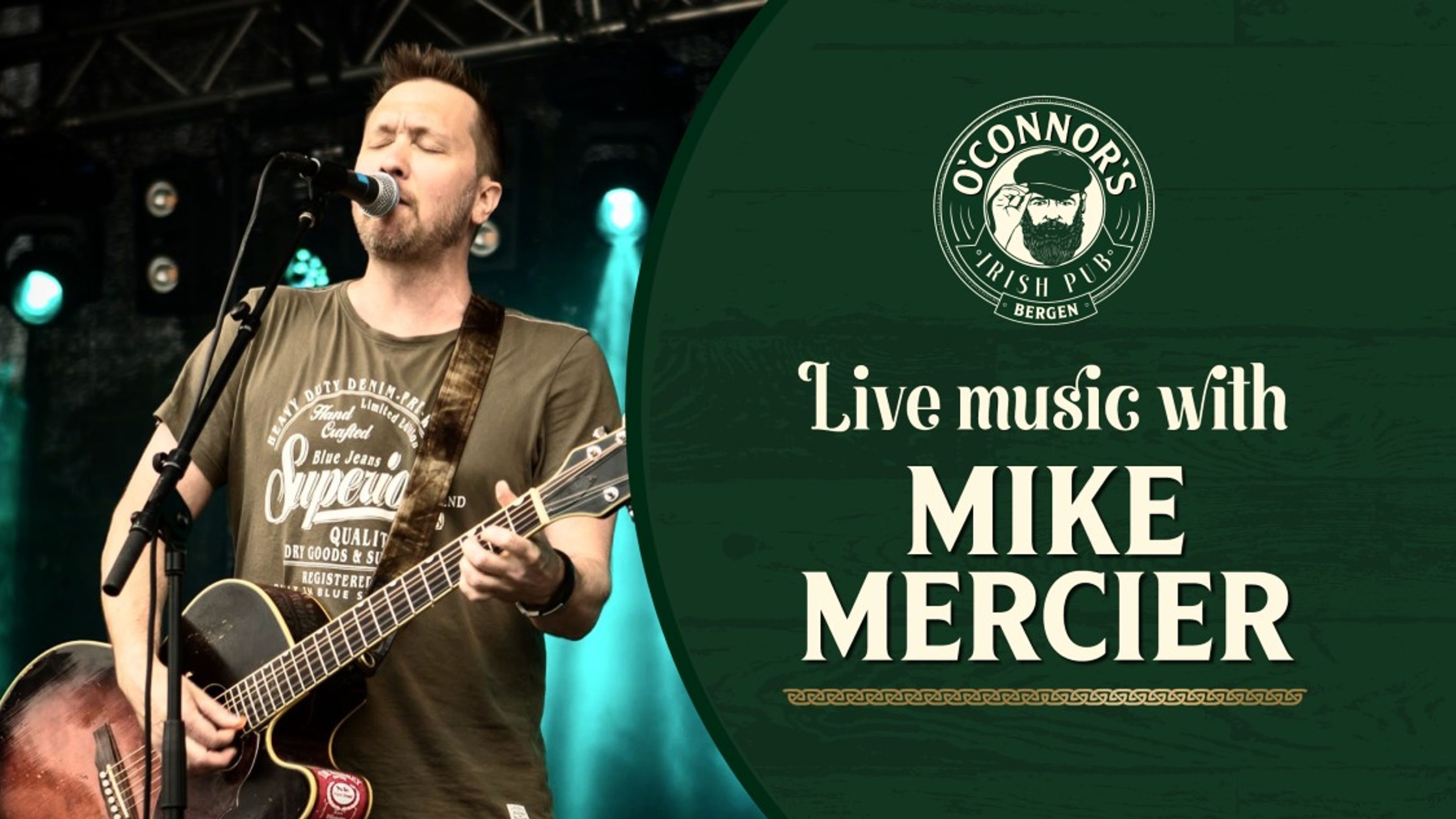 Promotional graphic for Livemusikk // Mike Mercier