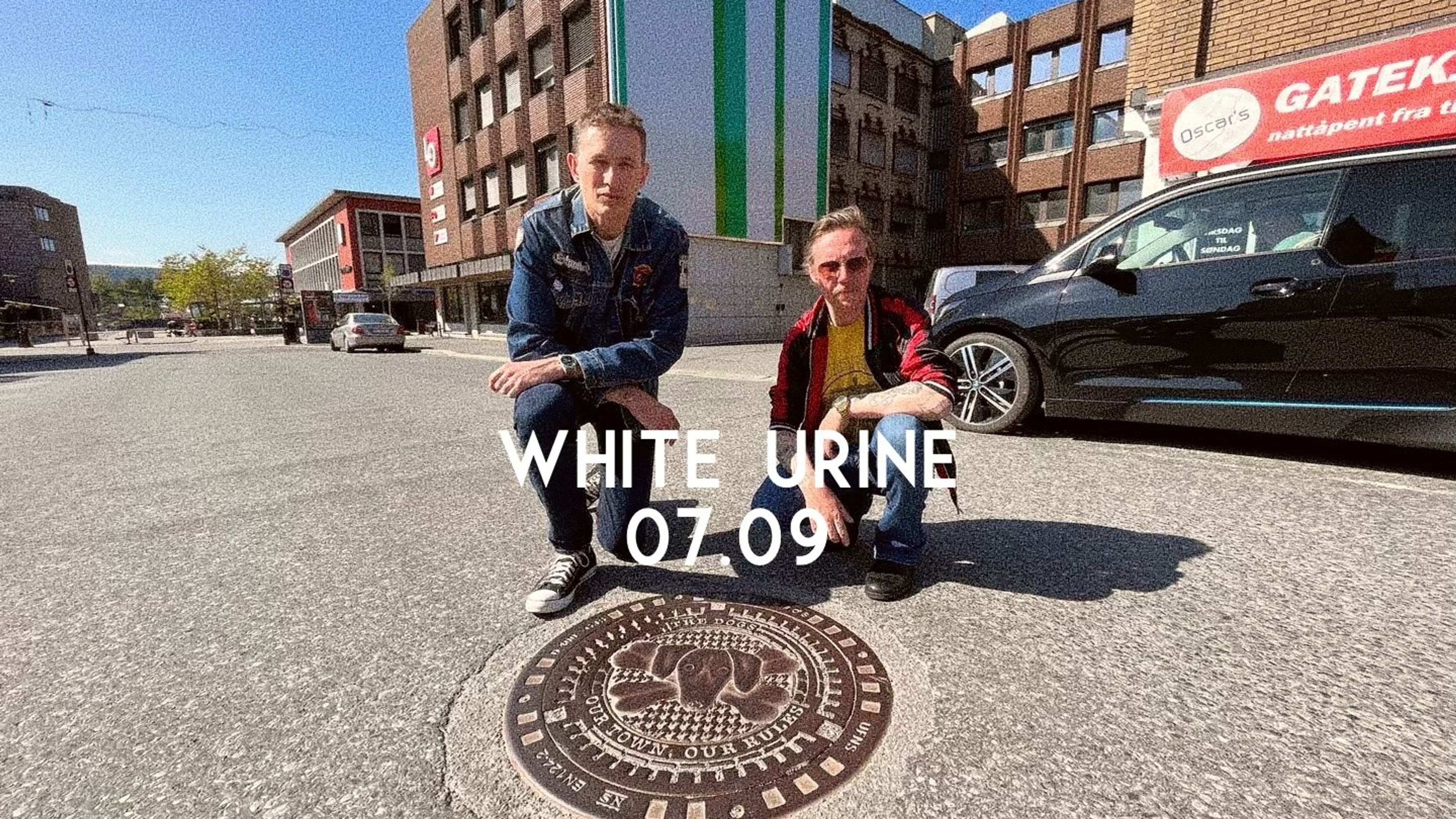 Promotional graphic for White Urine // Support: TBA // Parksalongen
