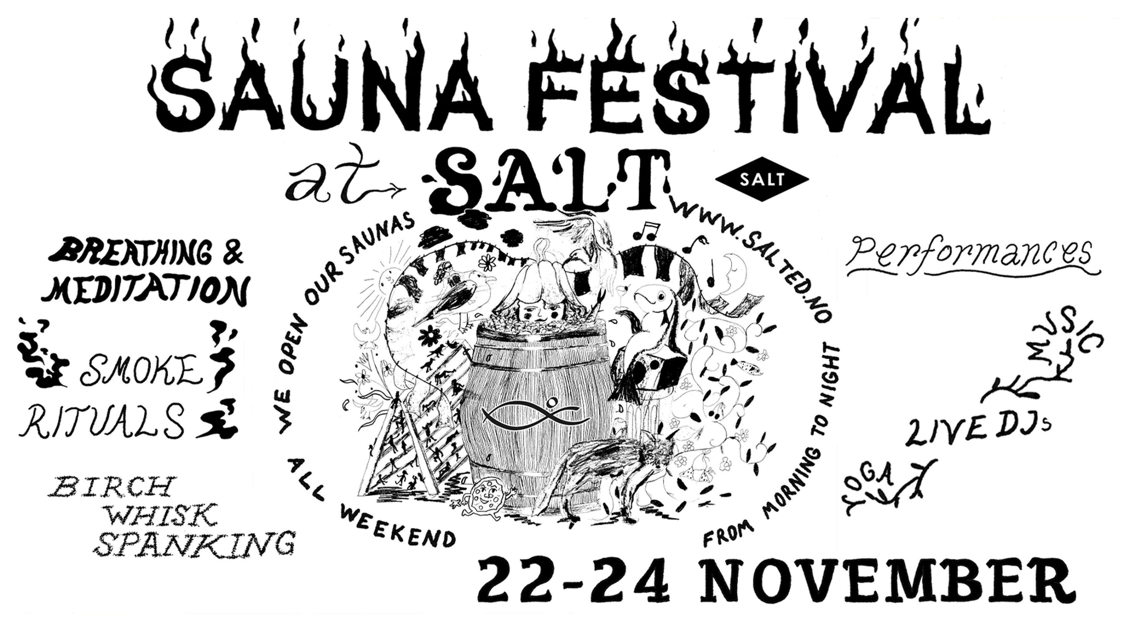 Promotional graphic for Saunafestival på SALT