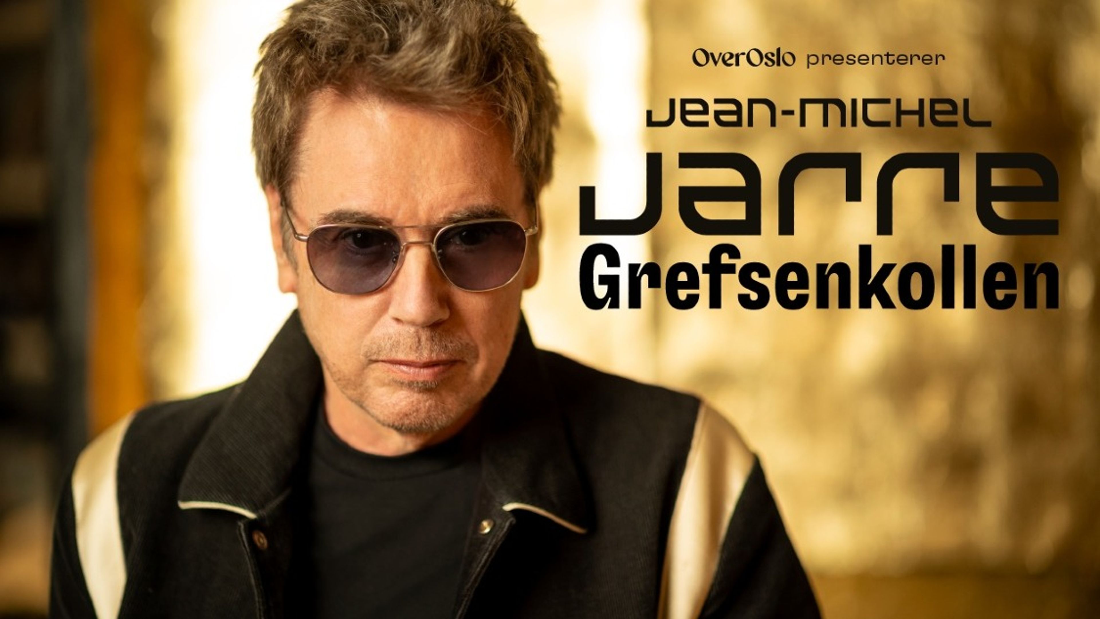 Promotional graphic for OverOslo presenterer: Jean-Michel Jarre