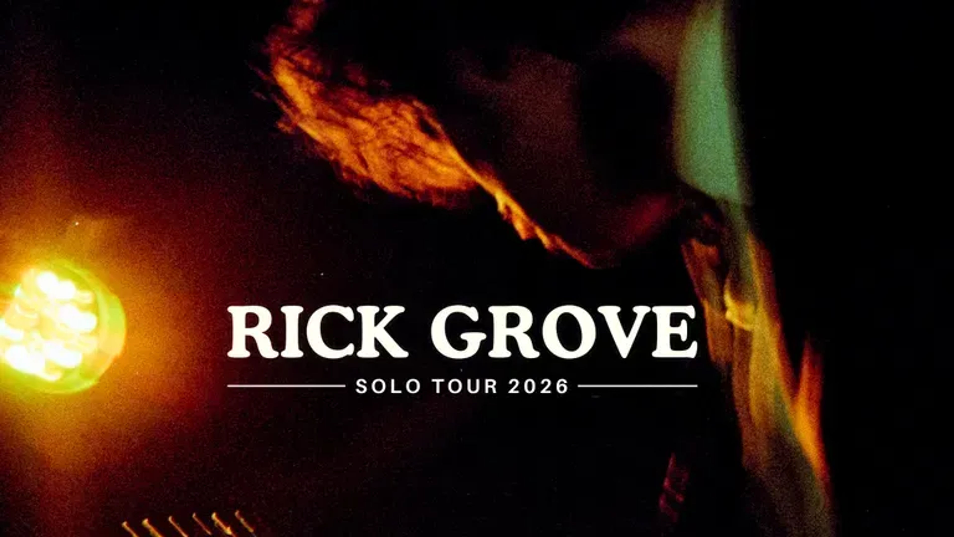 Promotional graphic for Rick Grove