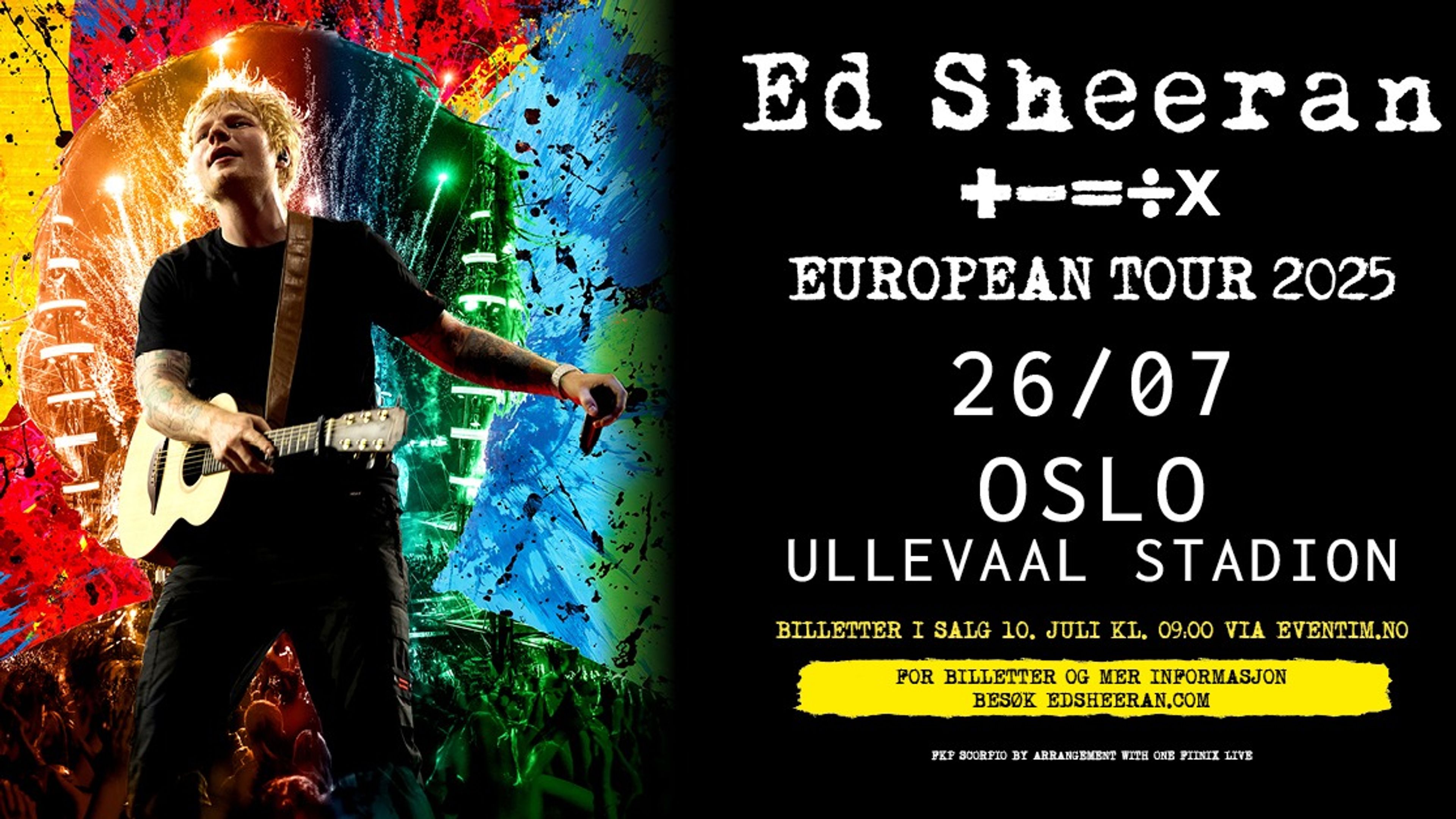 Promotional graphic for Ed Sheeran