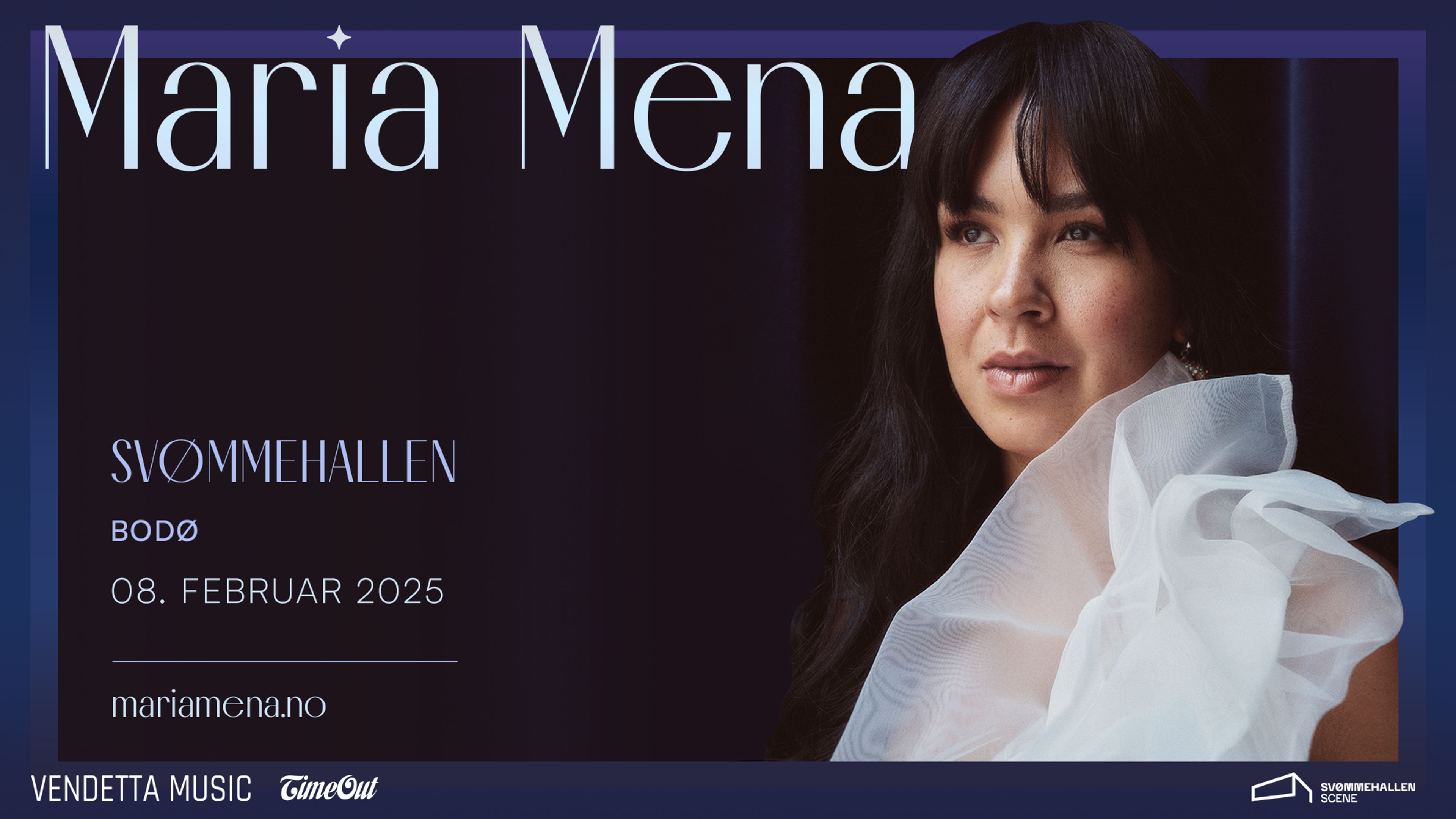Promotional graphic for Maria Mena