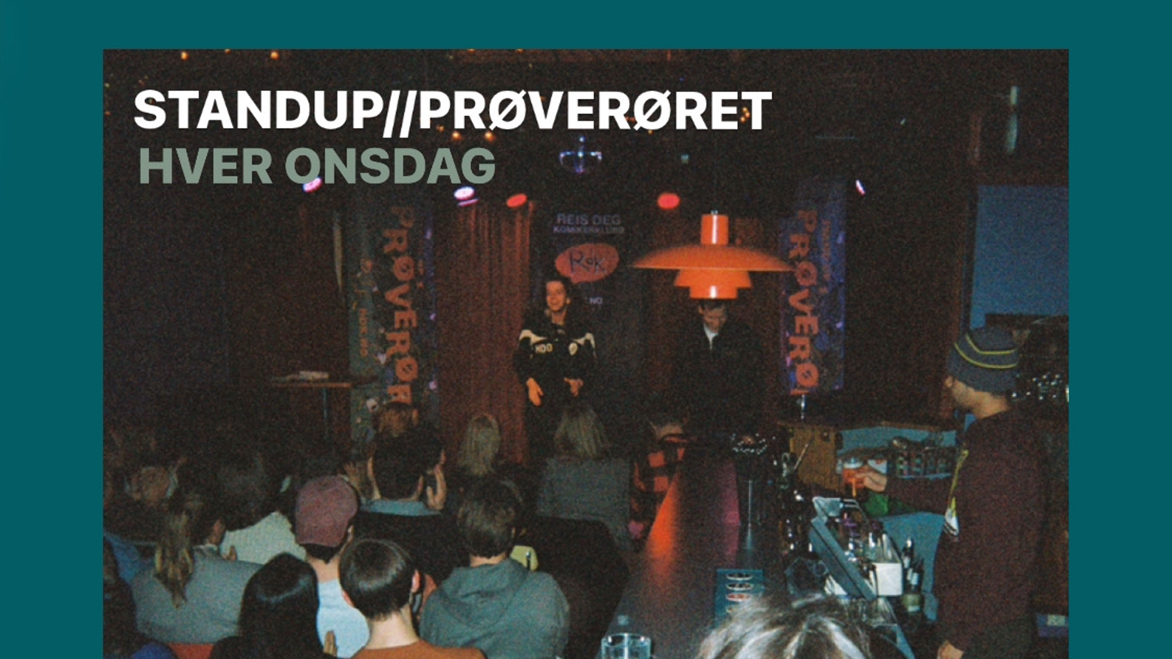 Promotional graphic for STANDUP: Prøverøret // Dattera til Hagen