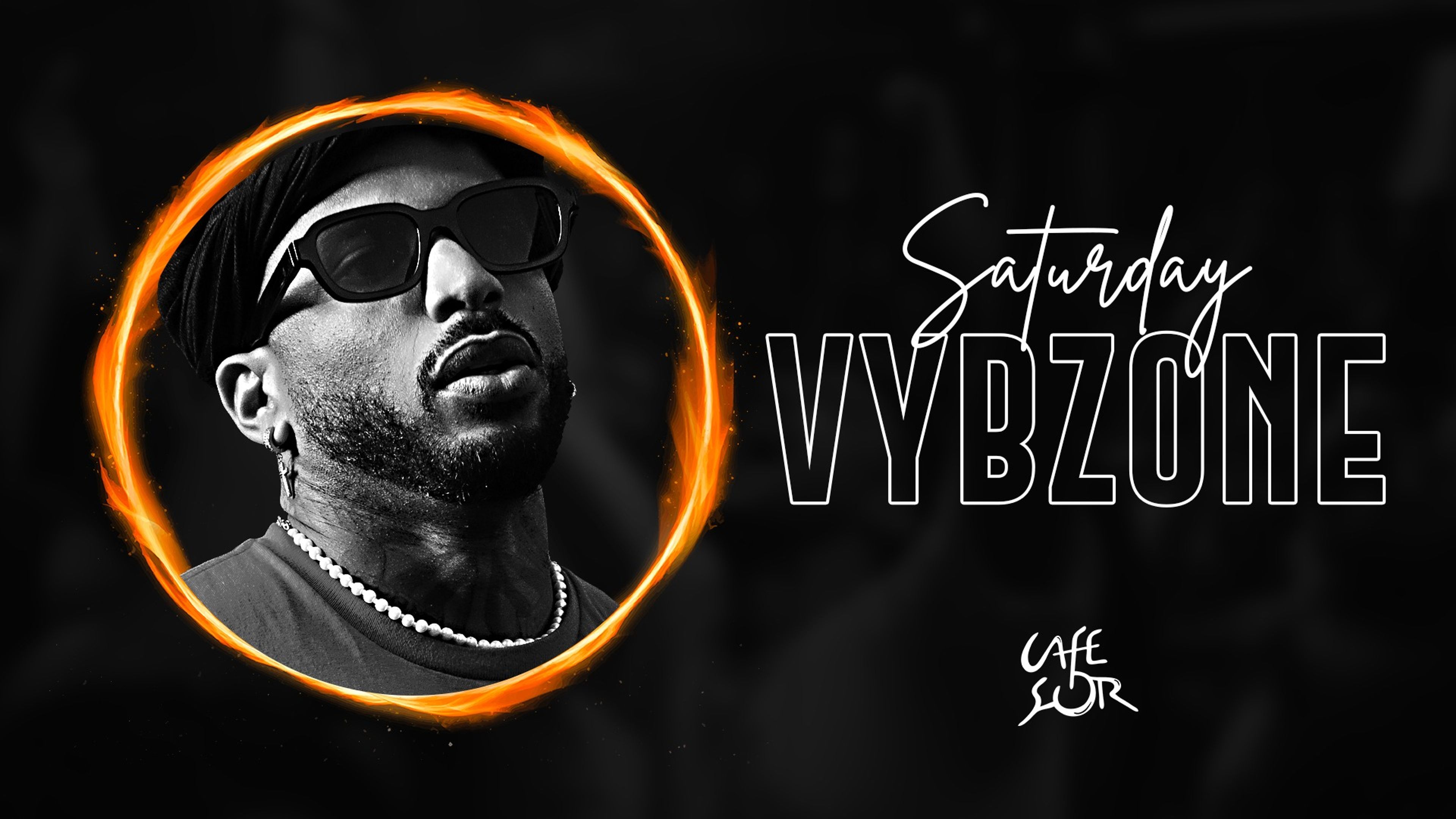 Promotional graphic for CLUB NIGHT // DJ VYBZONE