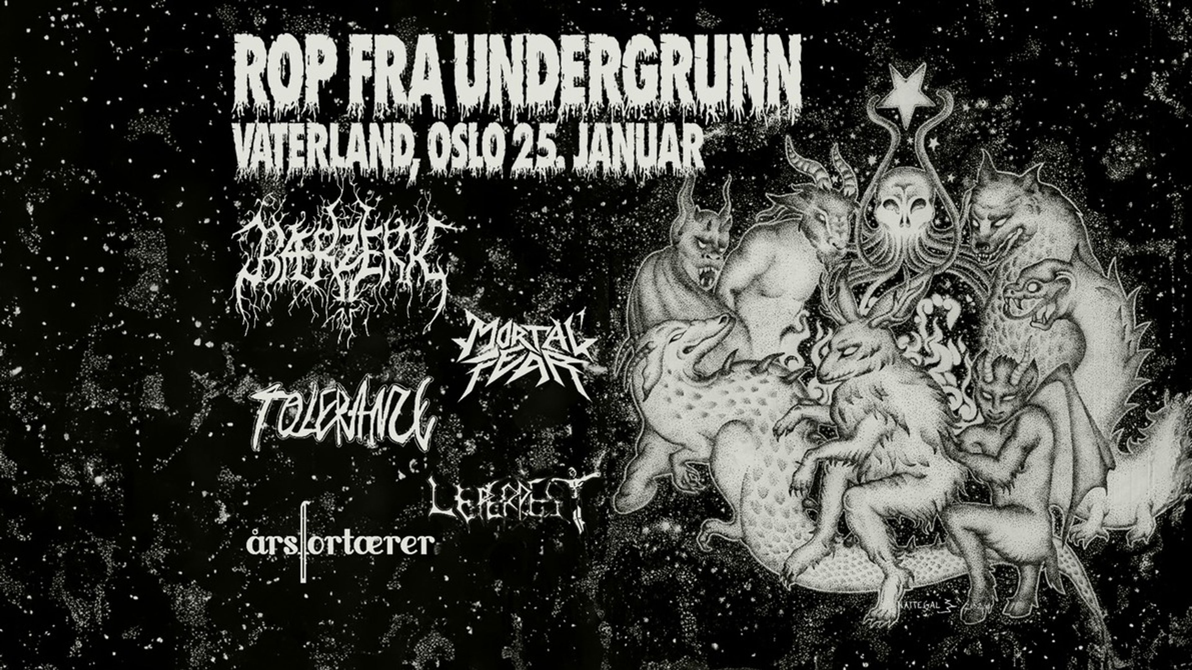 Promotional graphic for ROP FRA UNDERGRUNN