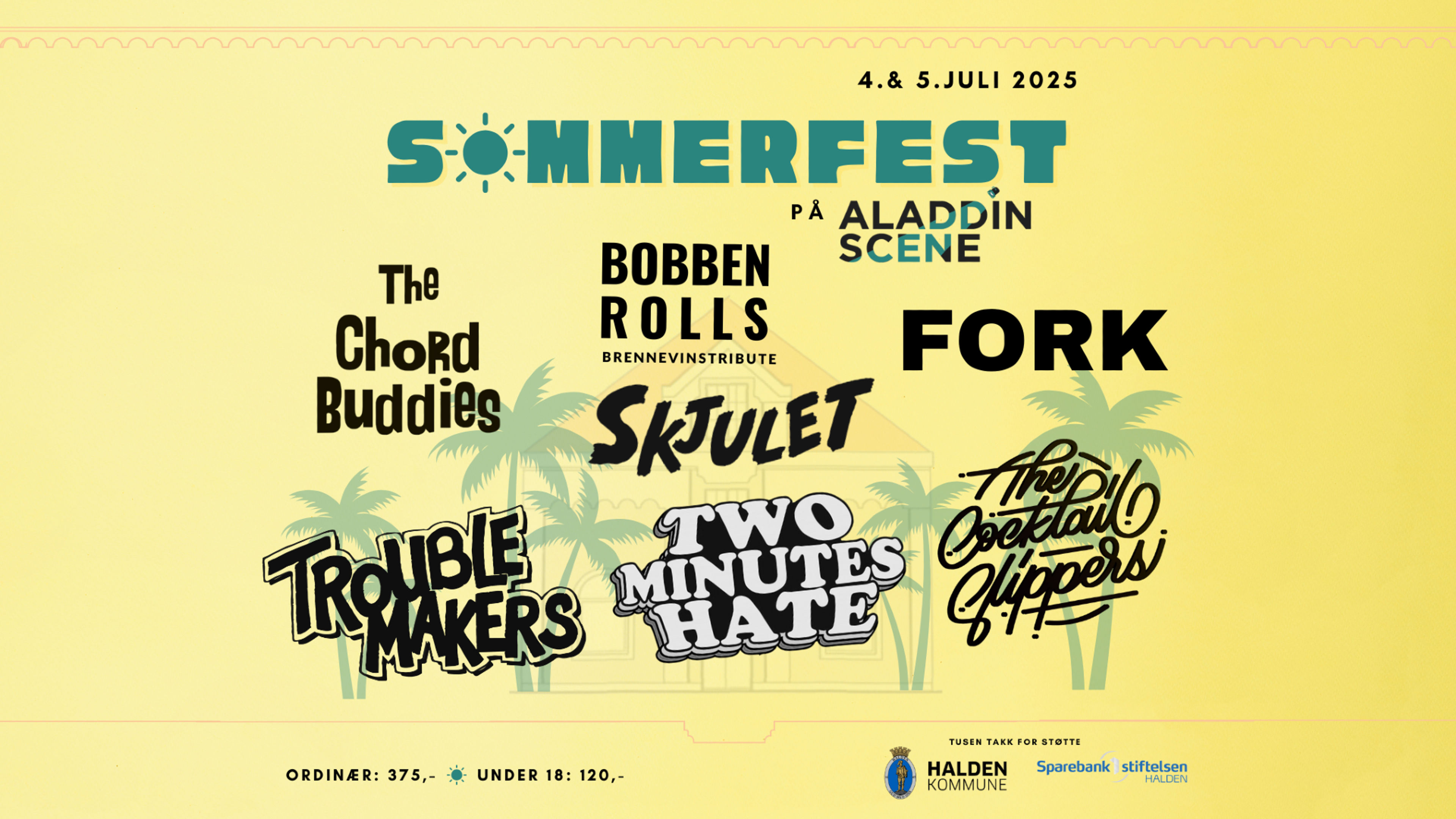 Promotional graphic for Sommerfest på Aladdin Scene 