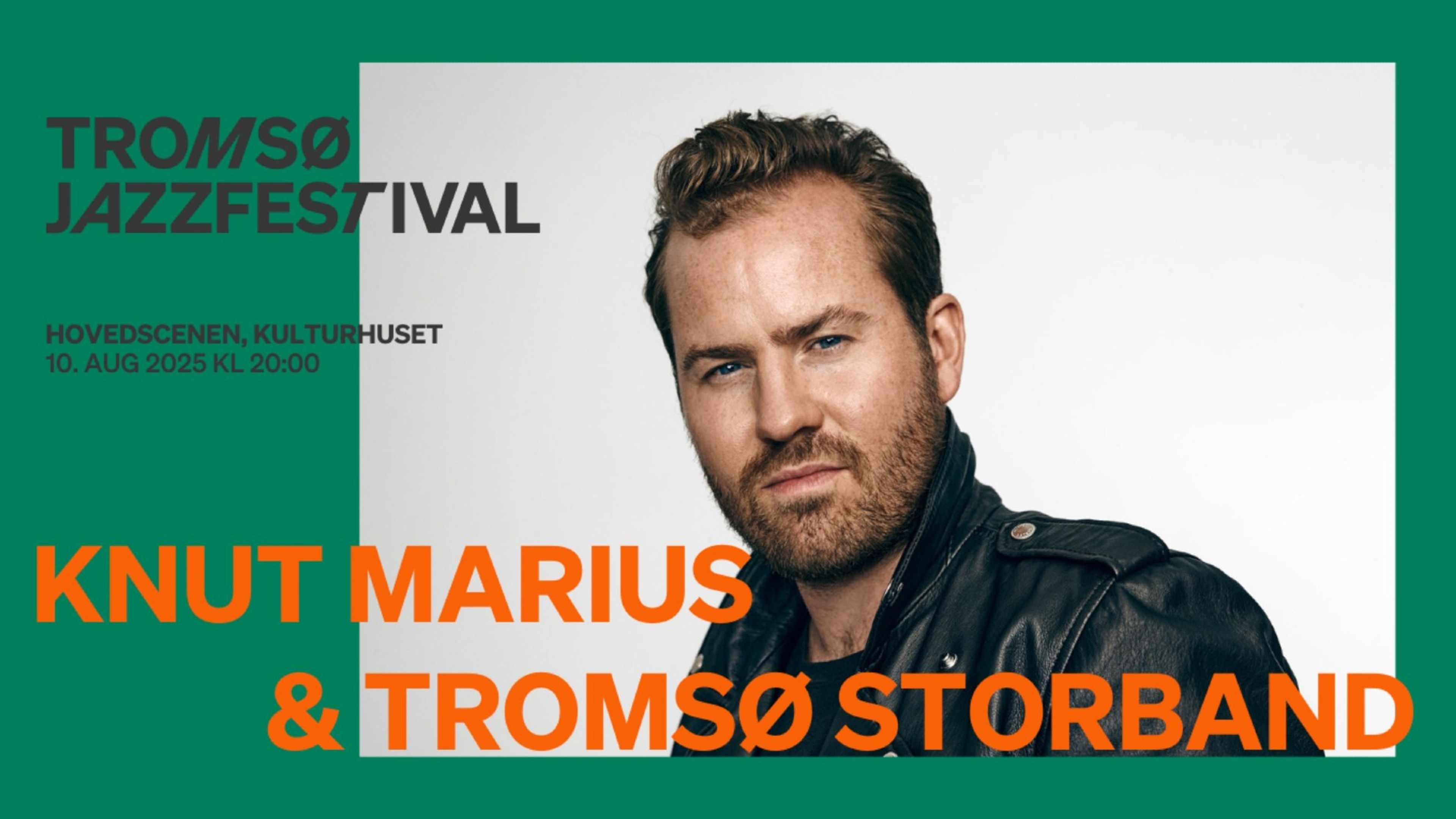 Promotional graphic for Tromsø Jazzfestival – Knut Marius og Tromsø Storband
