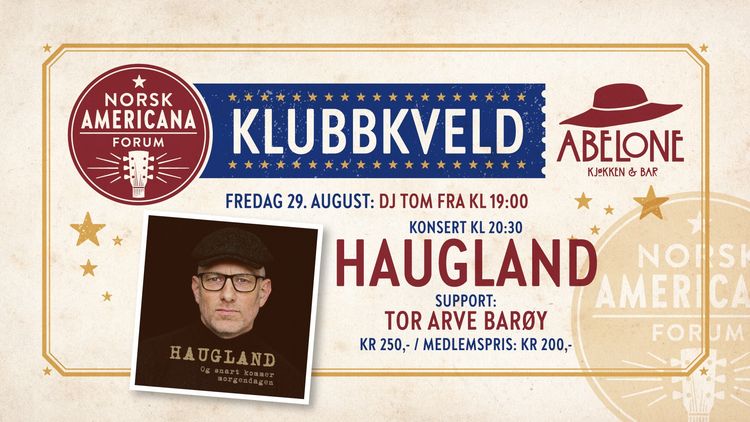 Klubbkveld og slippkonsert med Haugland
