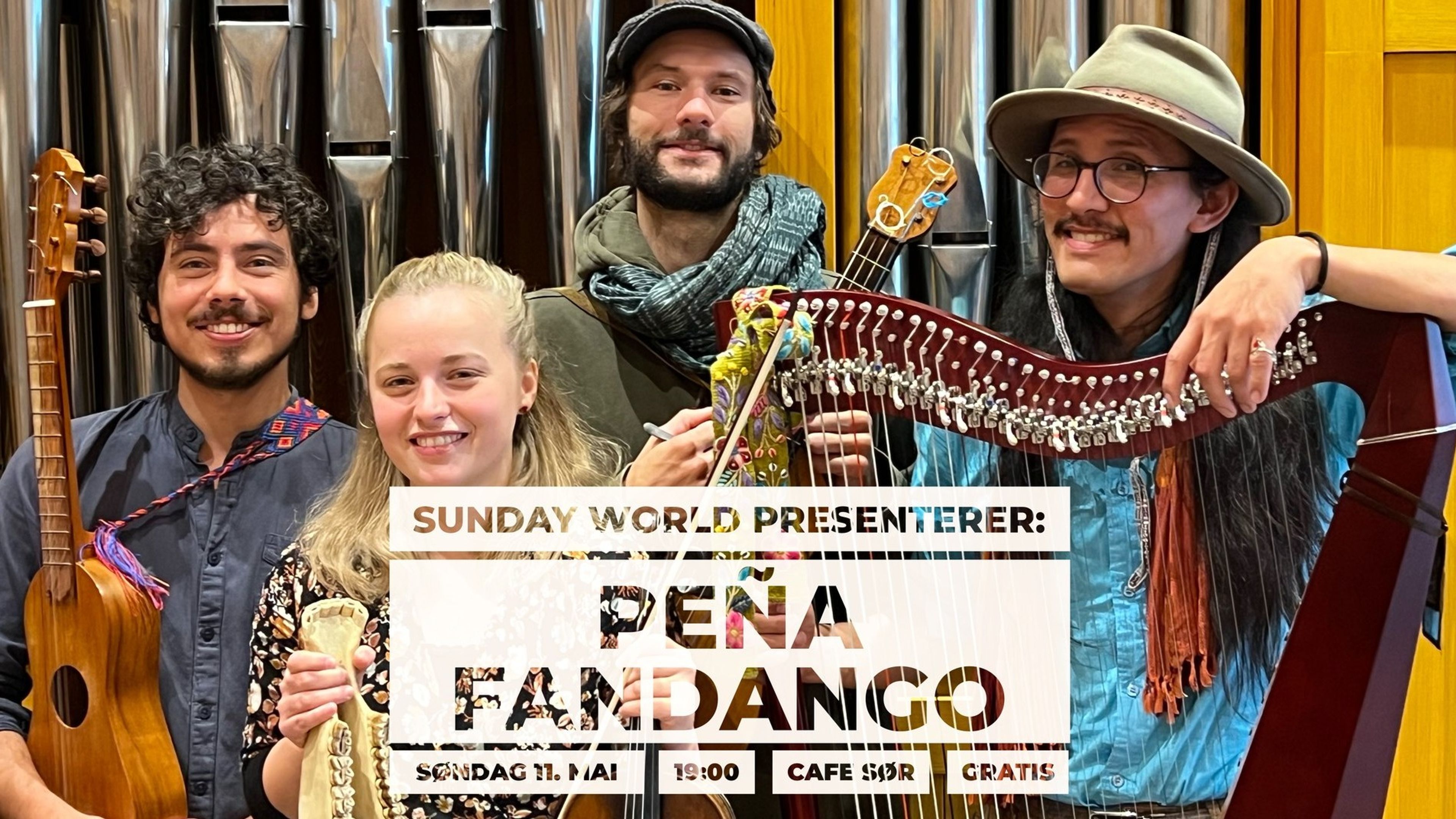 Promotional graphic for Sunday World presenterer: Peña Fandango!