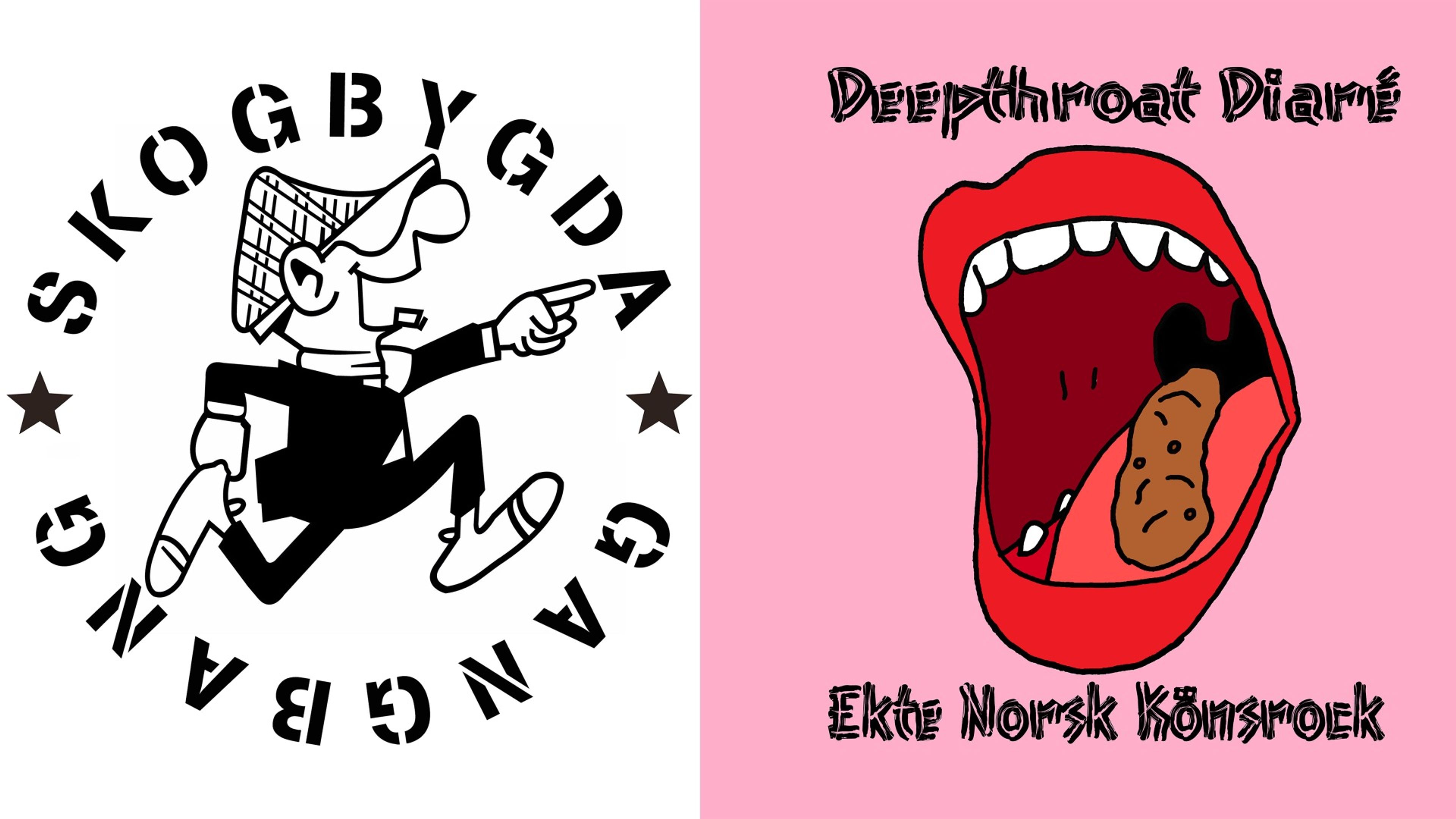 Promotional graphic for Skogbygda Gangbang + Deepthroat Diare