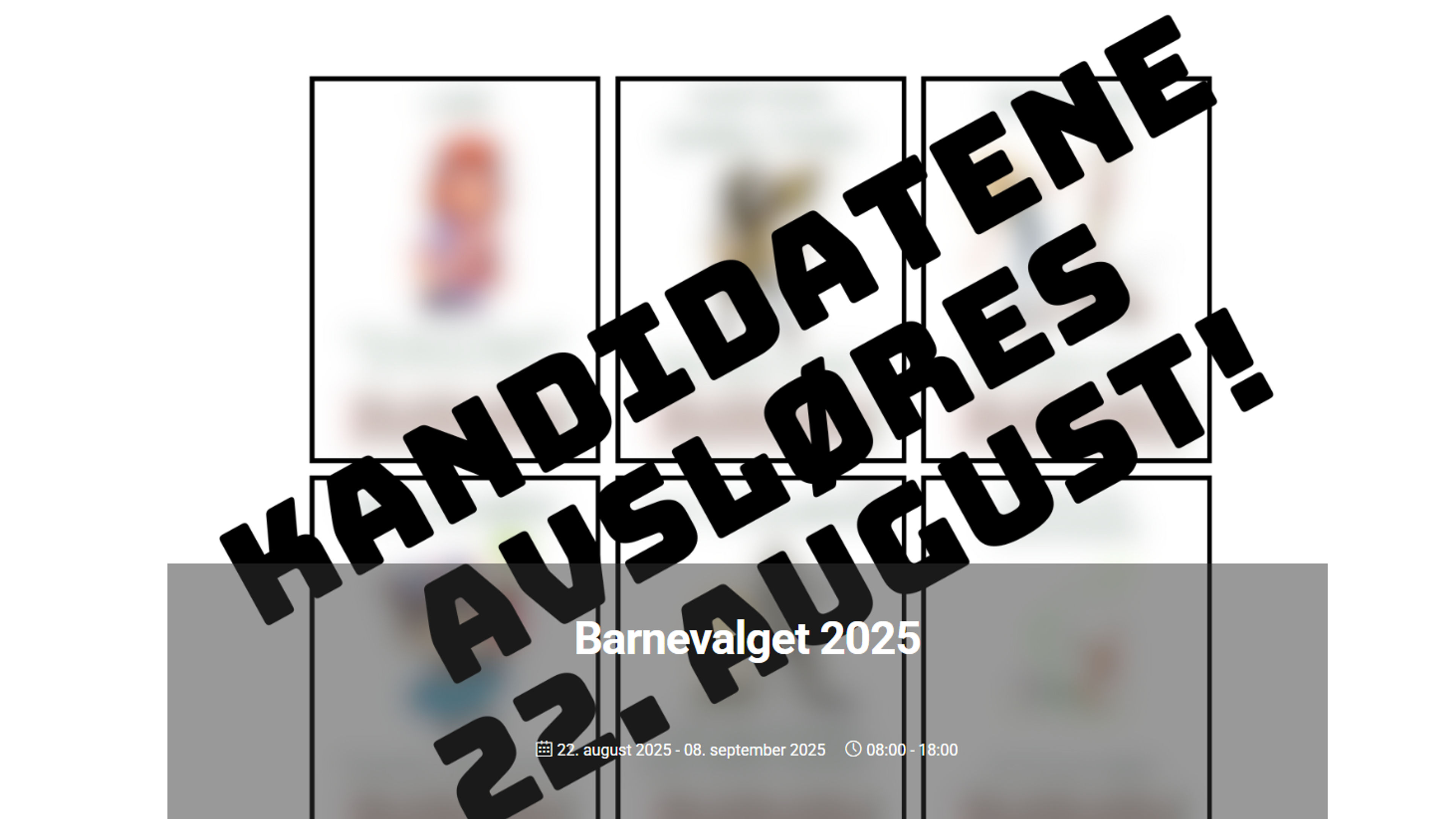 Promotional graphic for Barnevalget 2025 // Bærum Bibliotek Fornebu