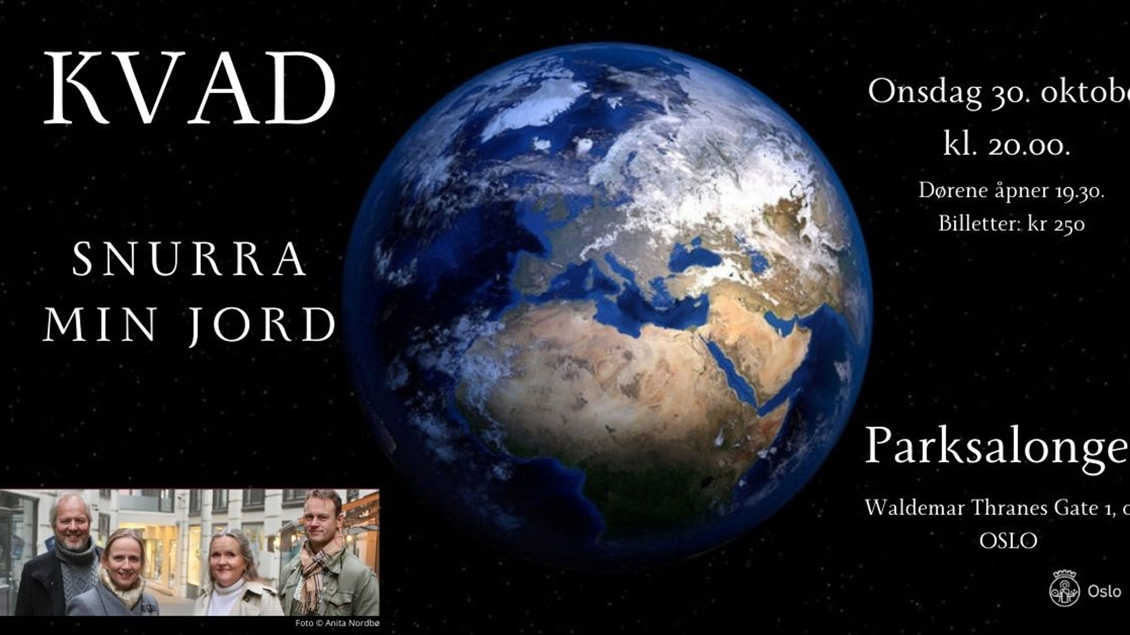 Promotional graphic for KVAD // Snurra Min Jord