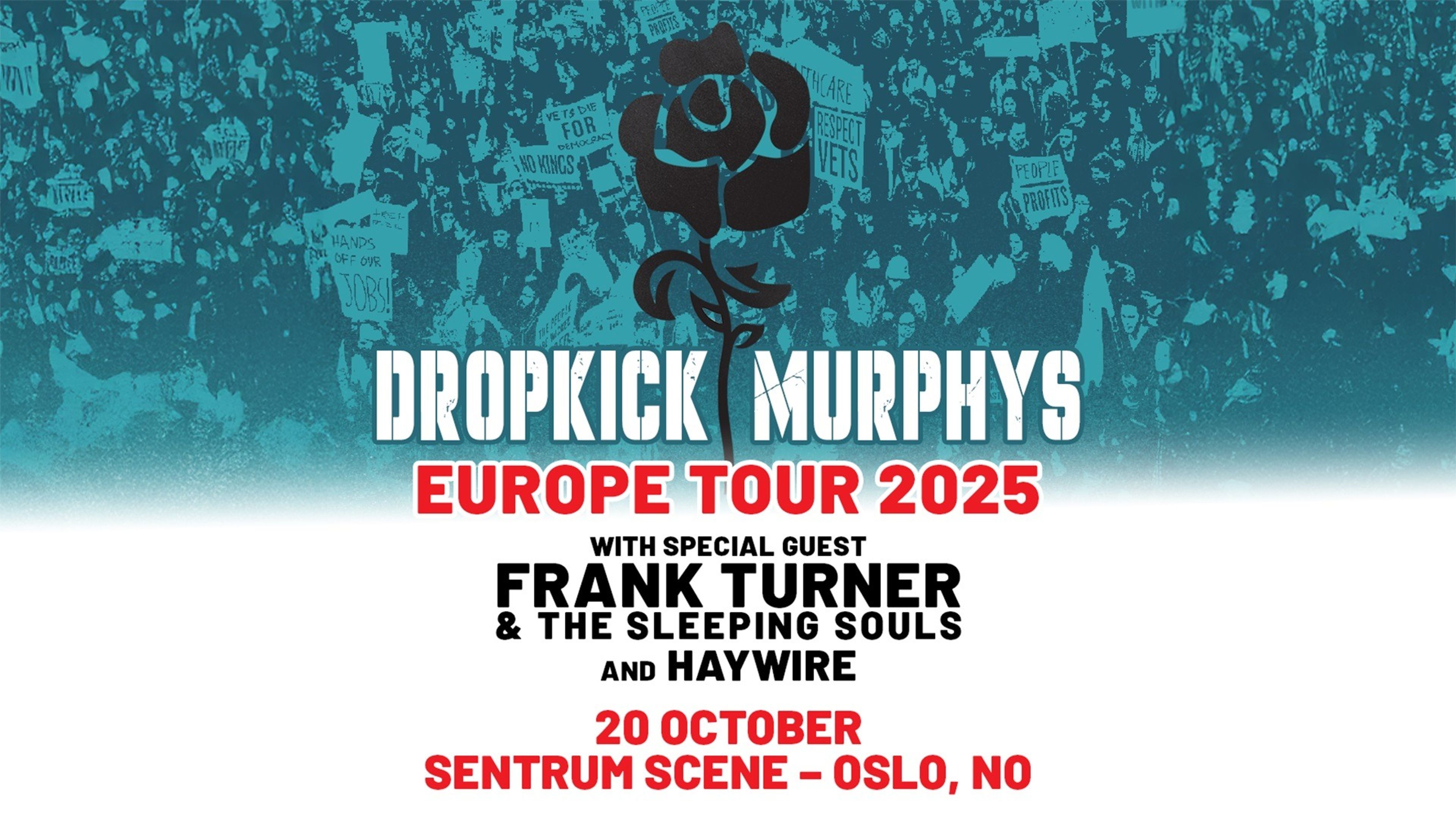 Promotional graphic for Dropkick Murphys