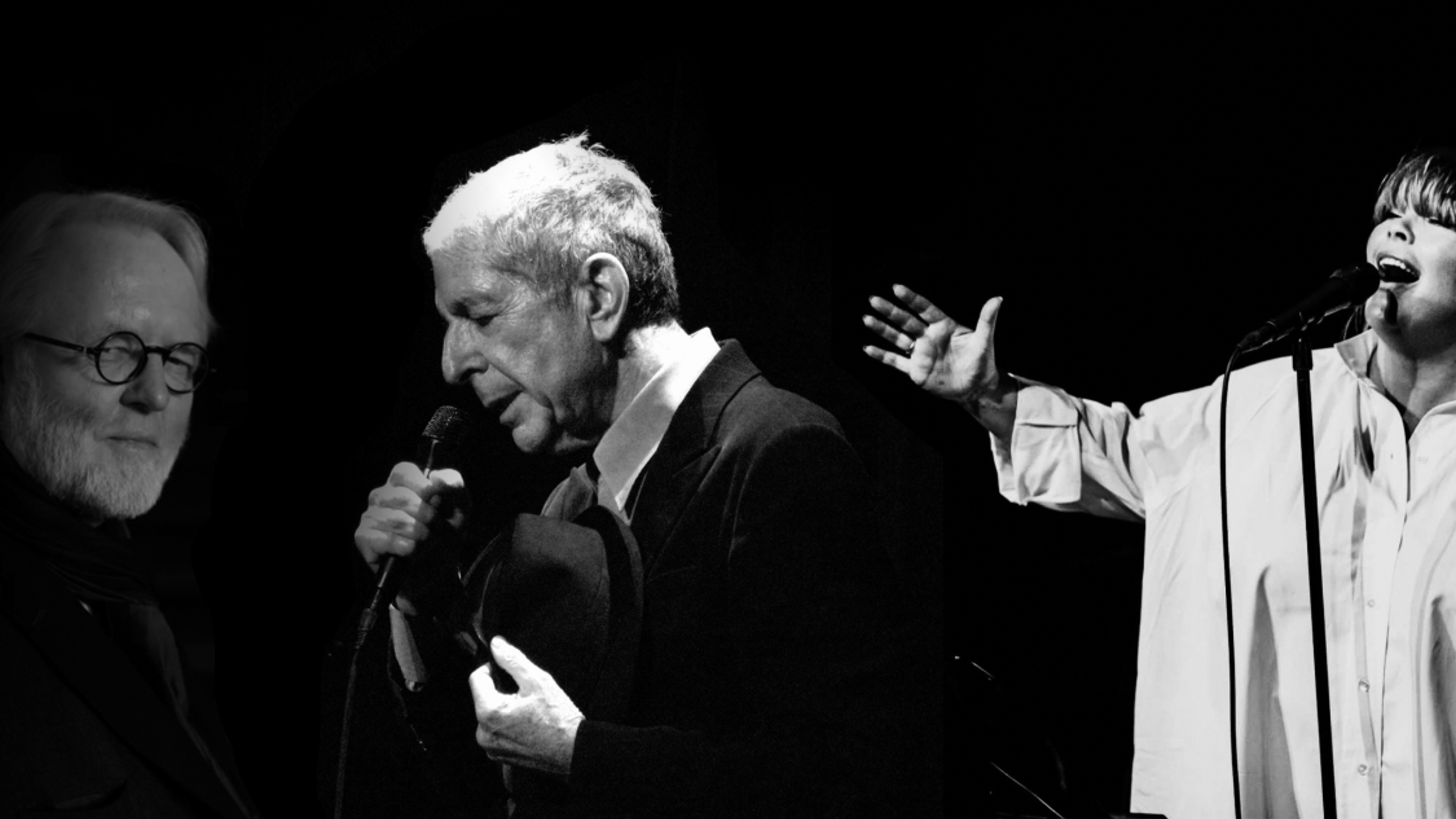 Promotional graphic for LEONARD COHEN, konsertforedrag med Solveig Slettahjell & Øivind Varkøy