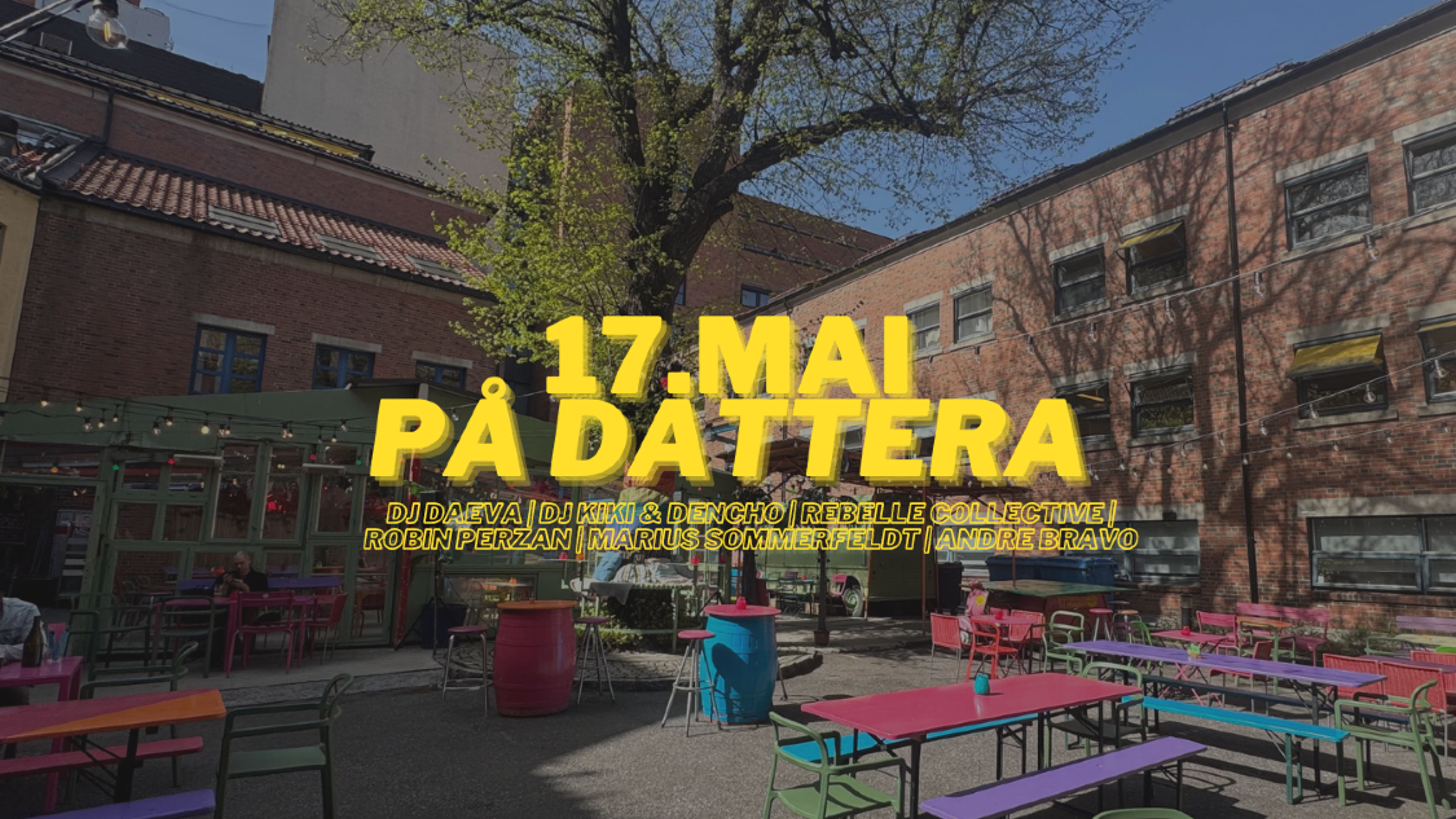 Promotional graphic for 17. Mai på Dattera