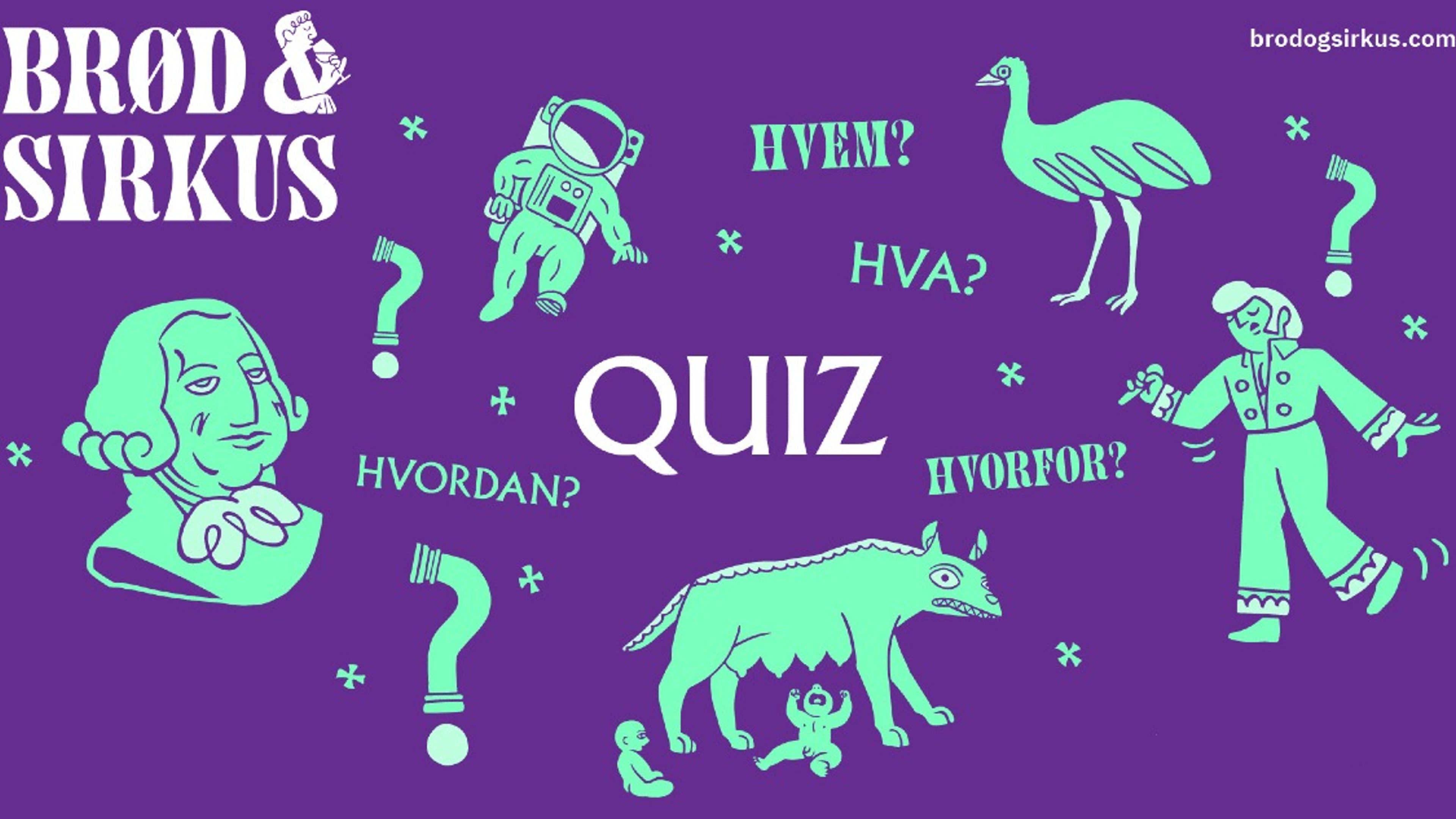 Promotional graphic for Den Andre Kvissen på Brød & Sirkus