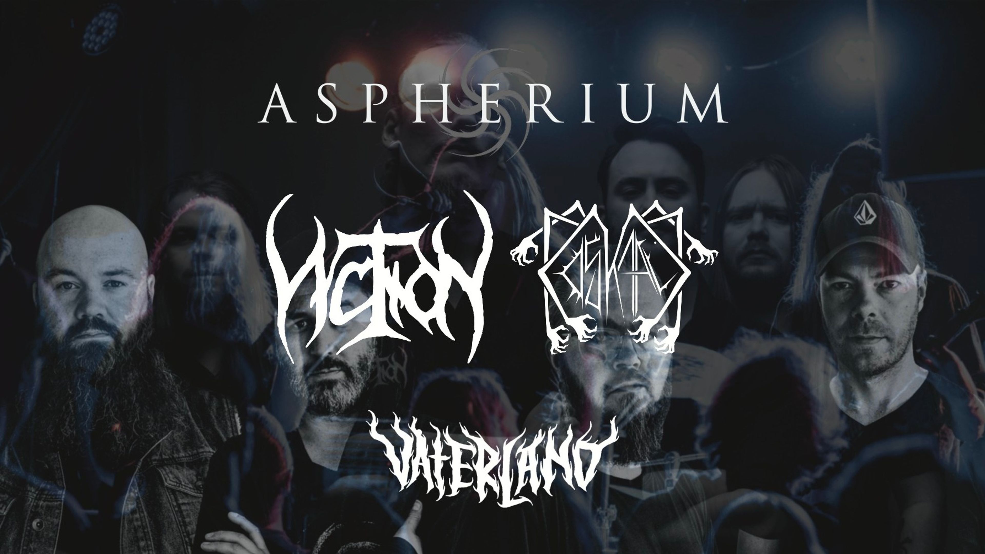 Promotional graphic for Aspherium + Supp: Viction + Oskaal